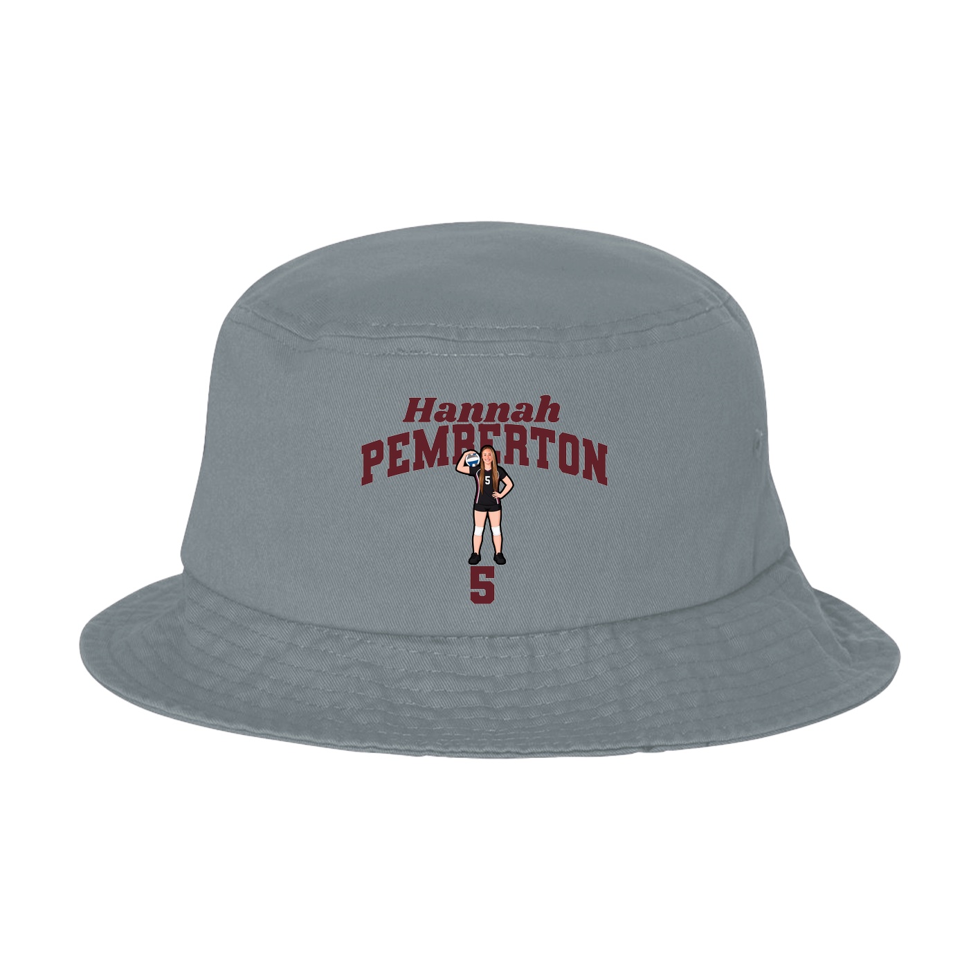 Bucket Cap — Signature Arch in Grey