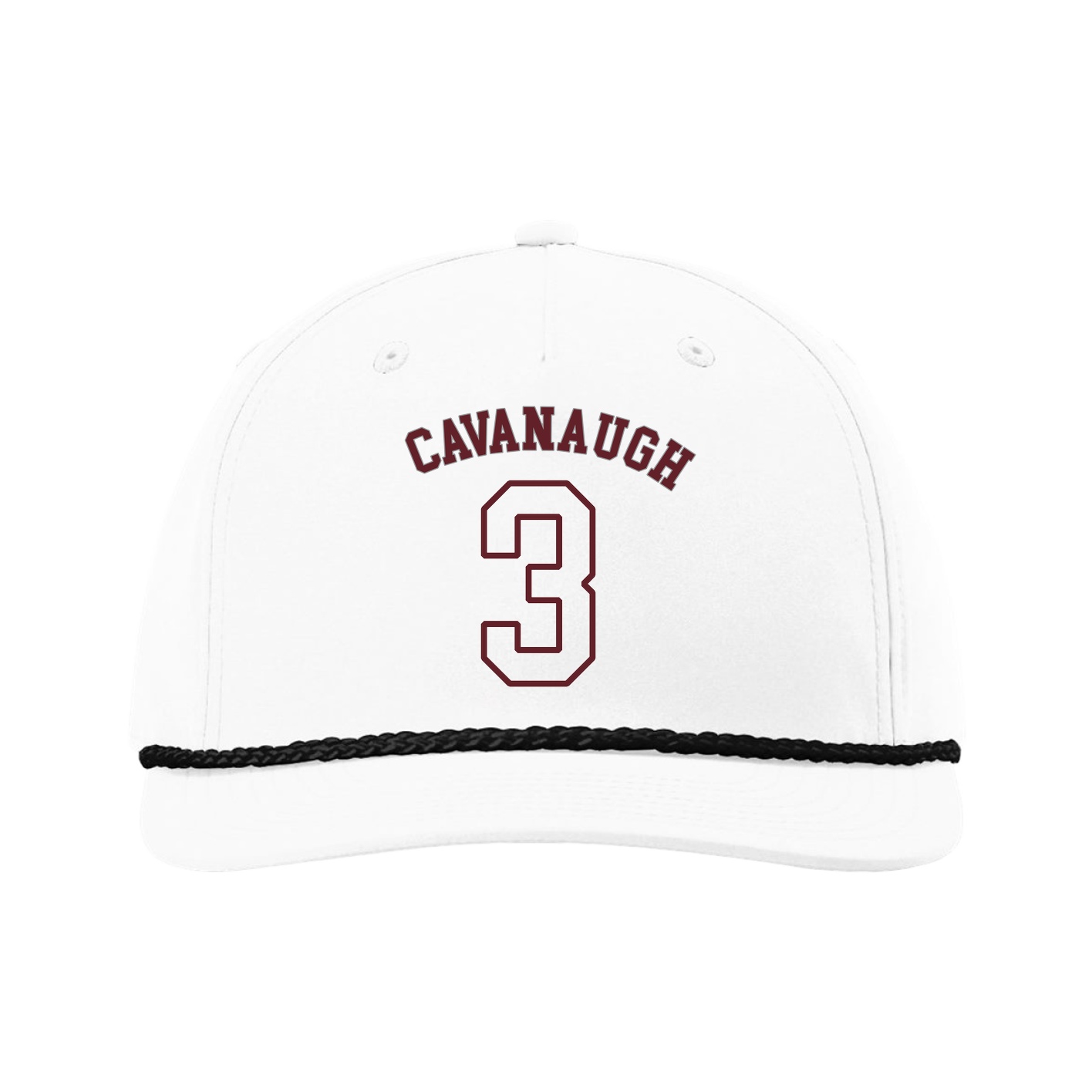 Five-Panel Classic Rope Cap — Shirsey Arch in White