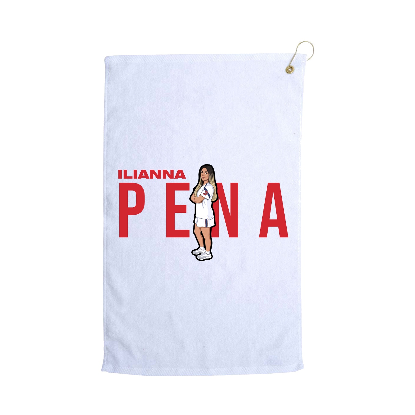 Golf Towel — Player Name in White