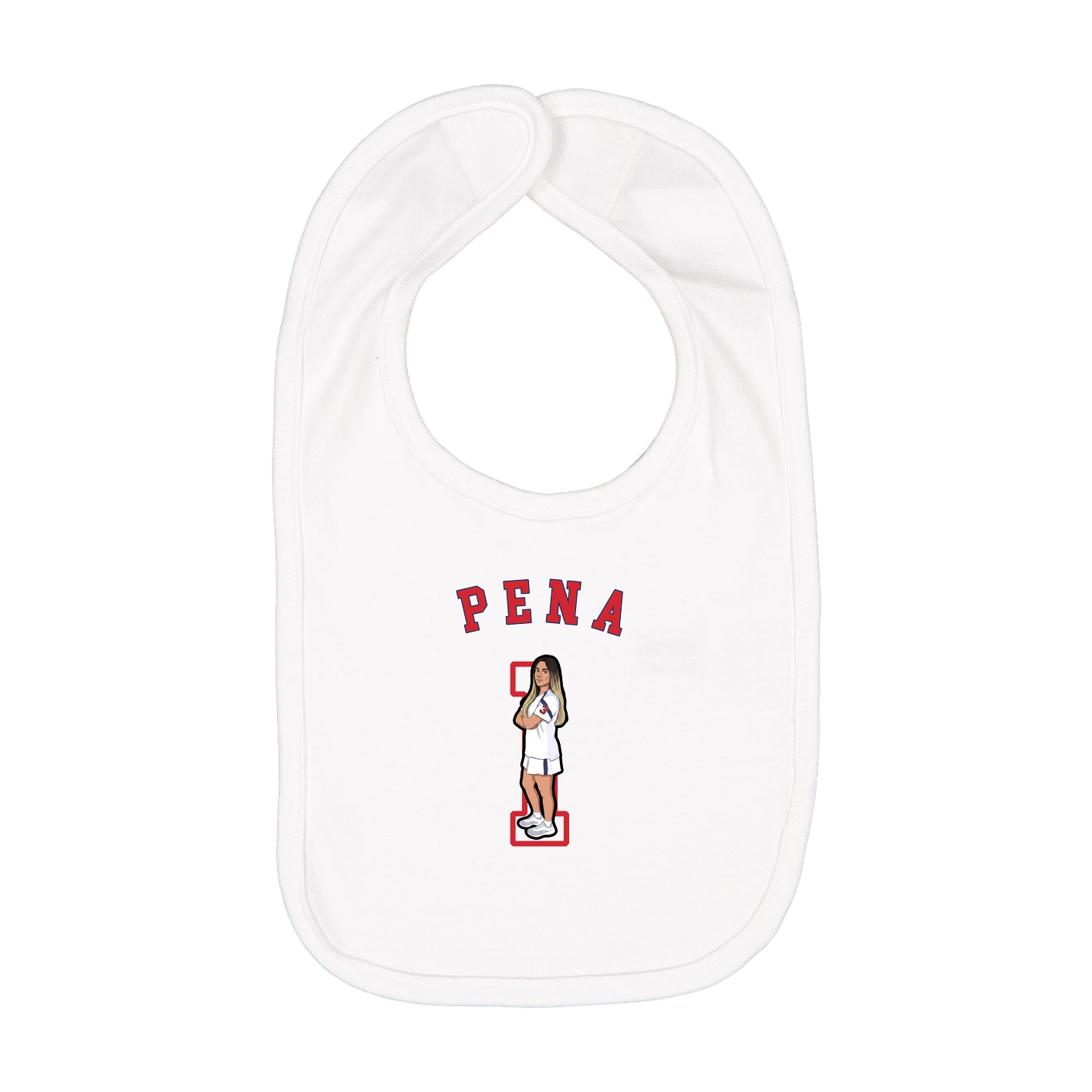 Infant Bib — Shirsey Arch in White