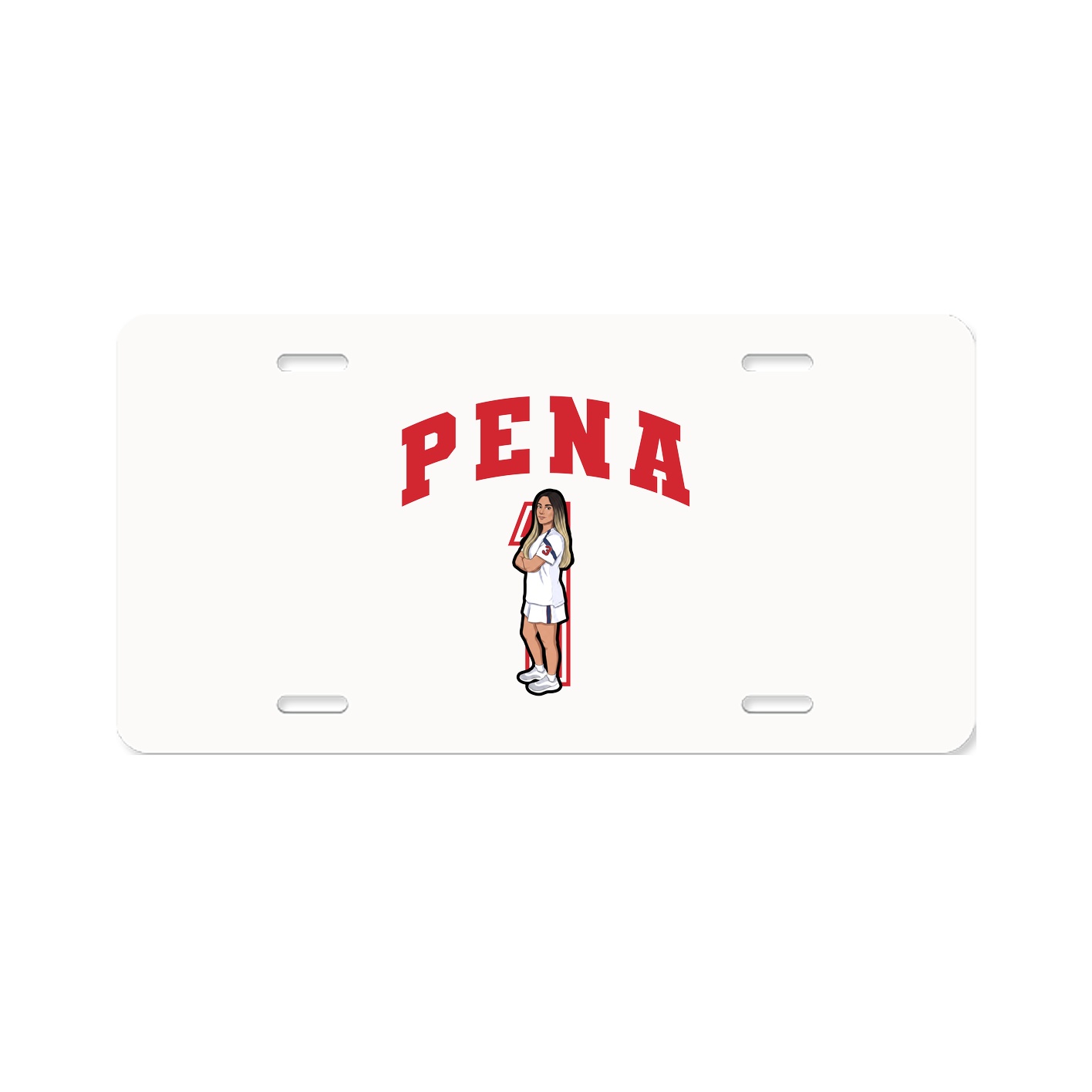 License Plate — Number in Classic