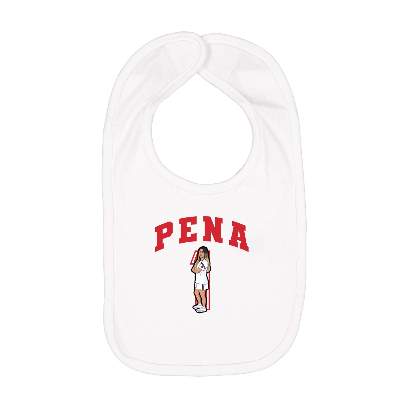 Infant Bib — Number in White