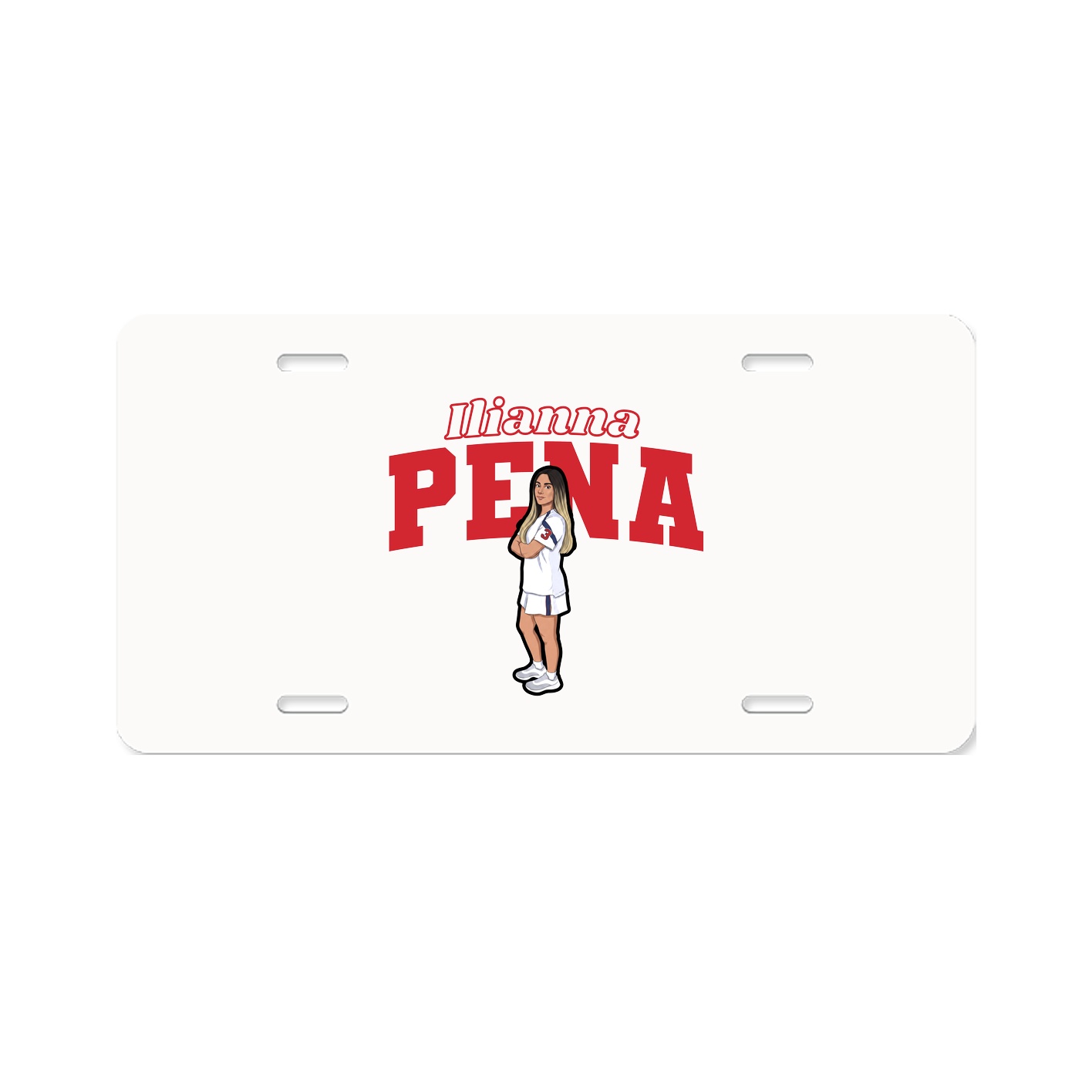 License Plate — Name Arch in Classic