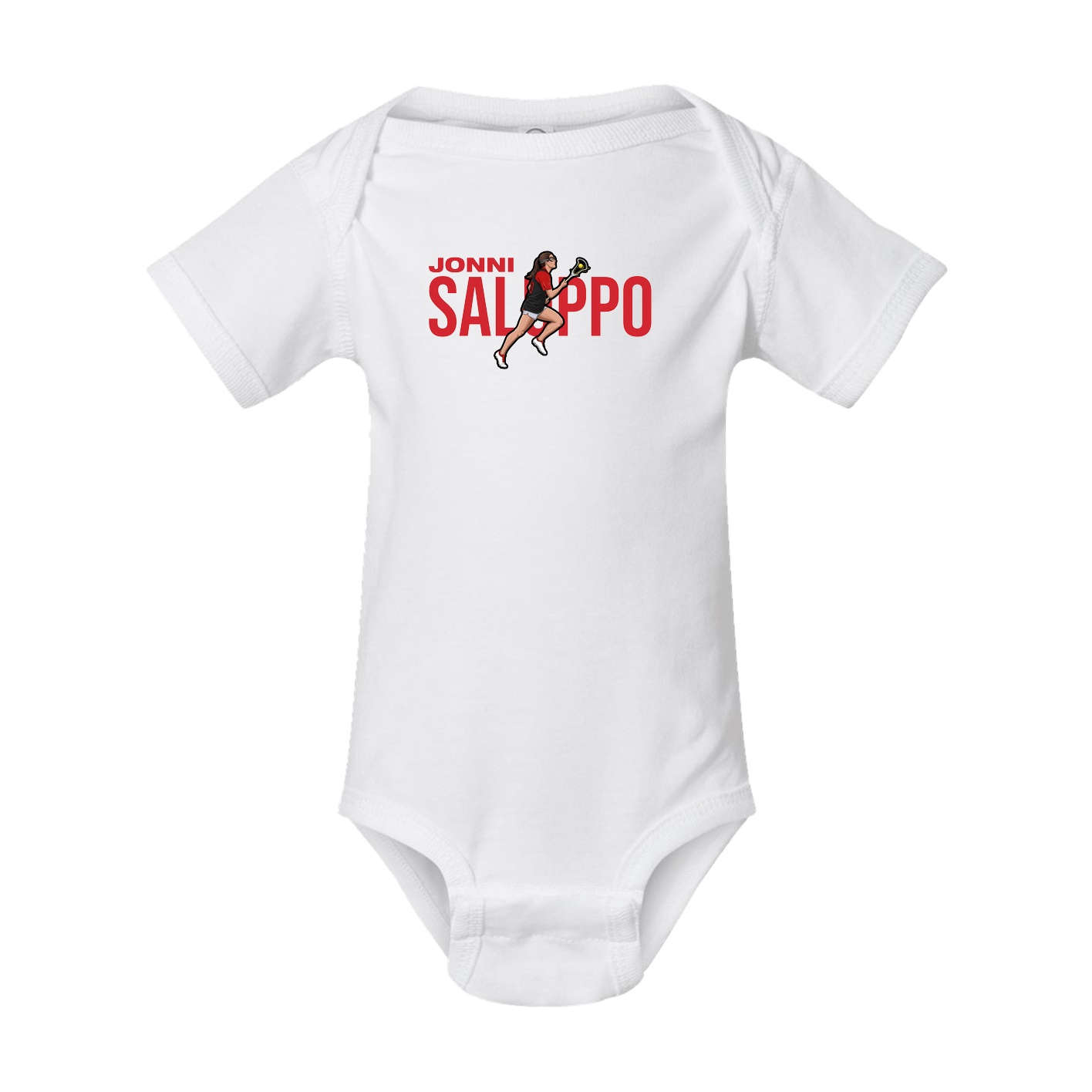 Baby Onesie — Player Name in White
