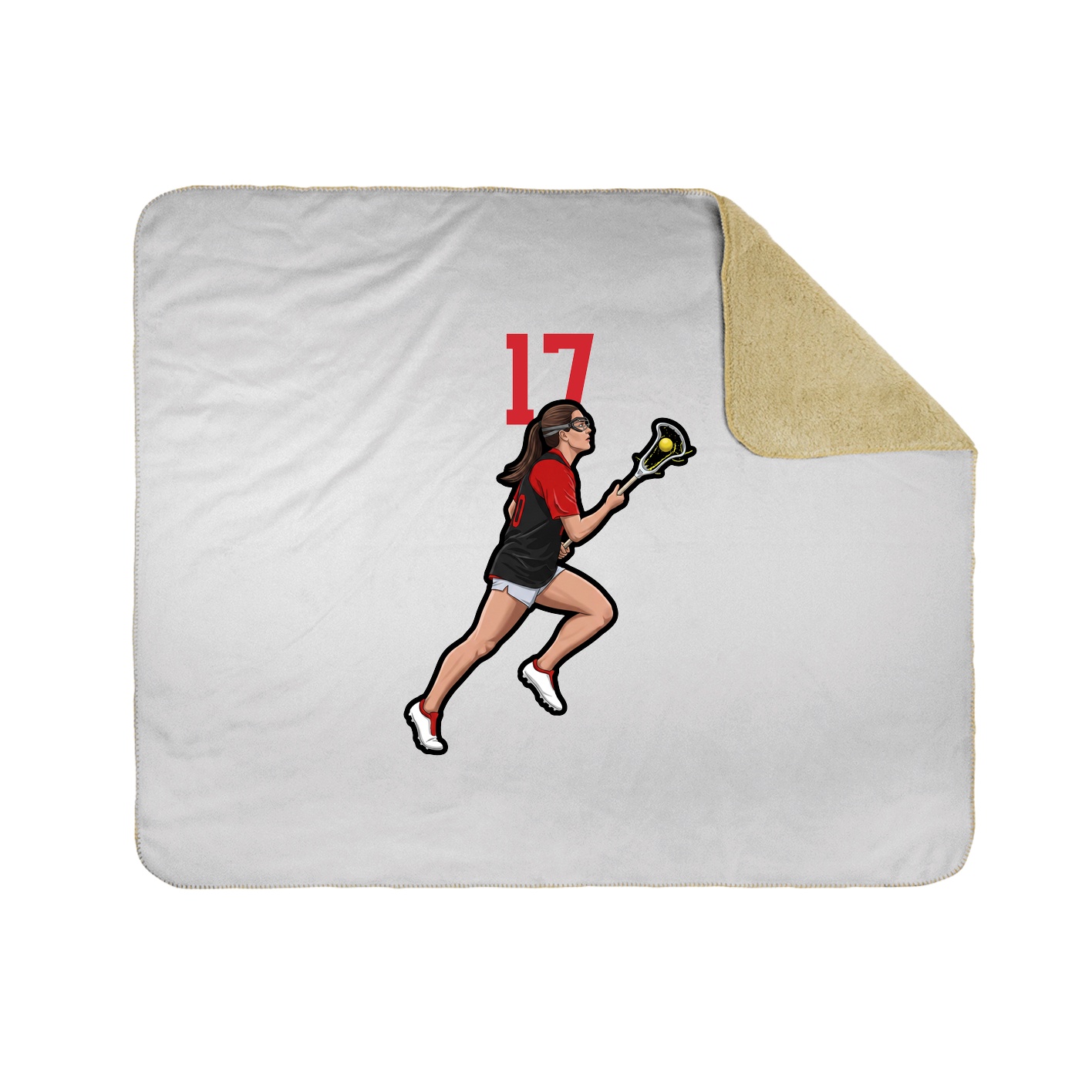 Throw Blanket — Number Top in White