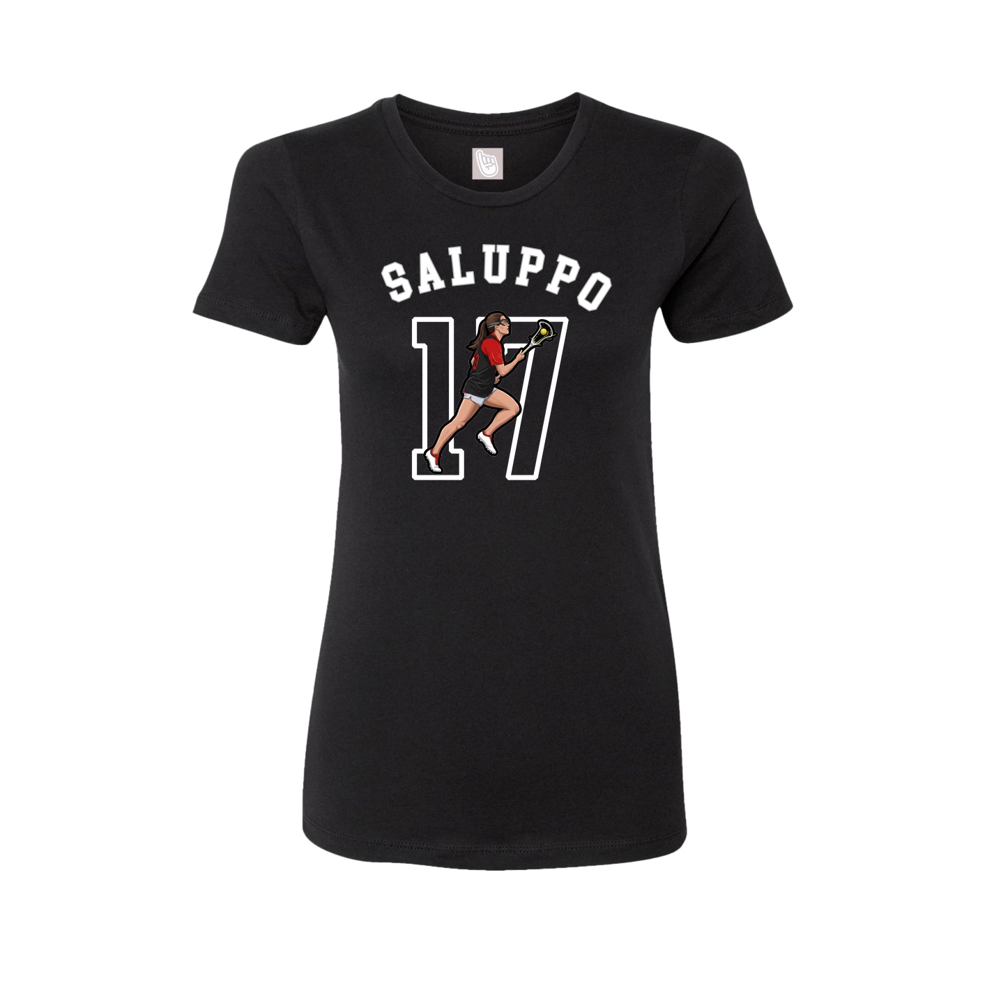 Fitted Women's Tee — Shirsey Arch in Black