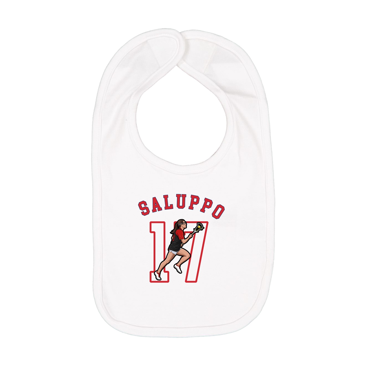 Infant Bib — Shirsey Arch in White