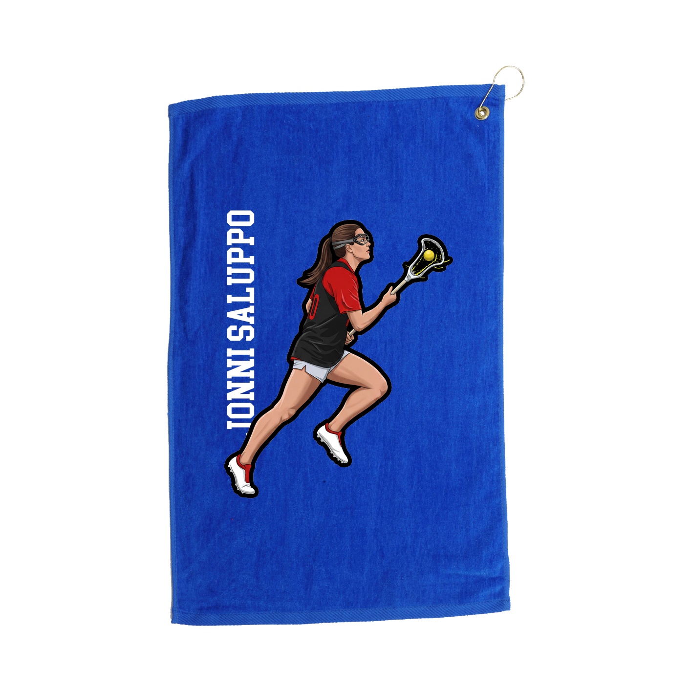 Golf Towel — Name Vertical in Royal