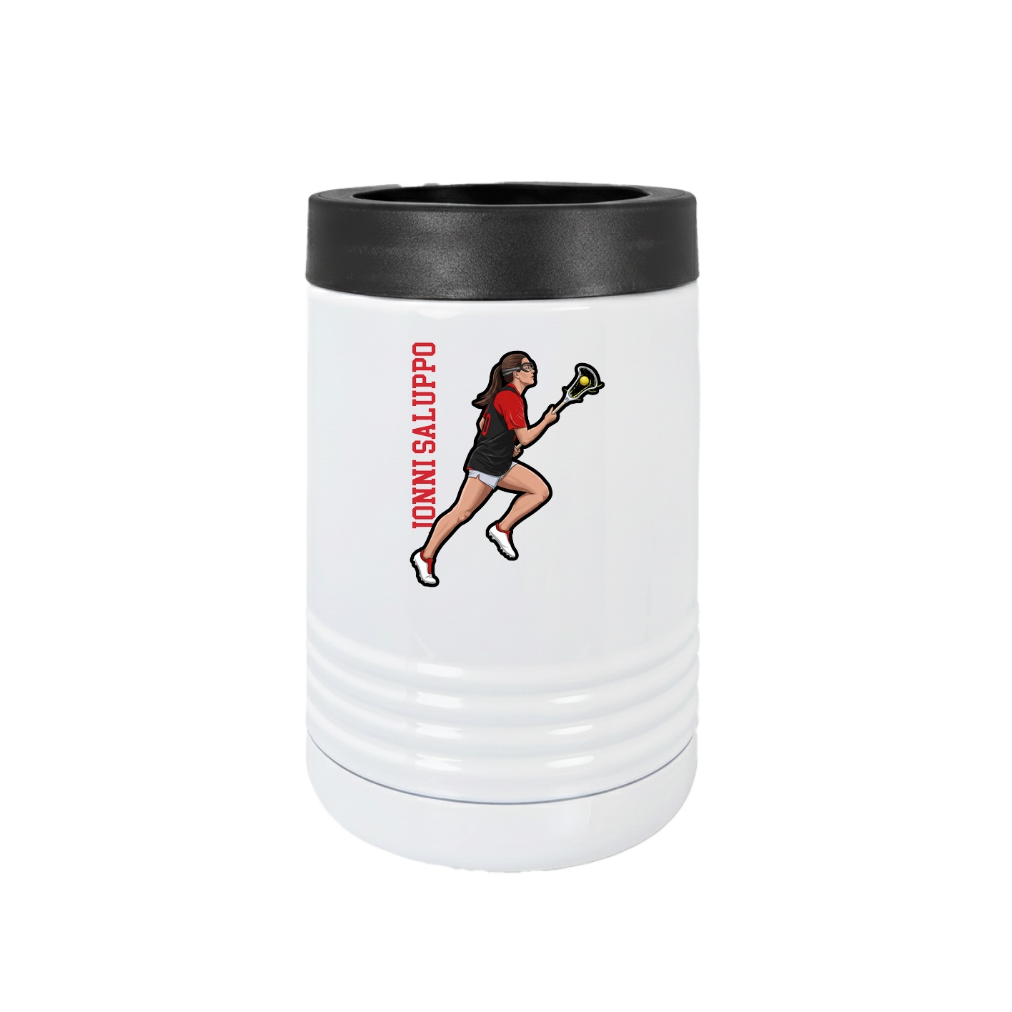 Beverage Holder — Name Vertical in White