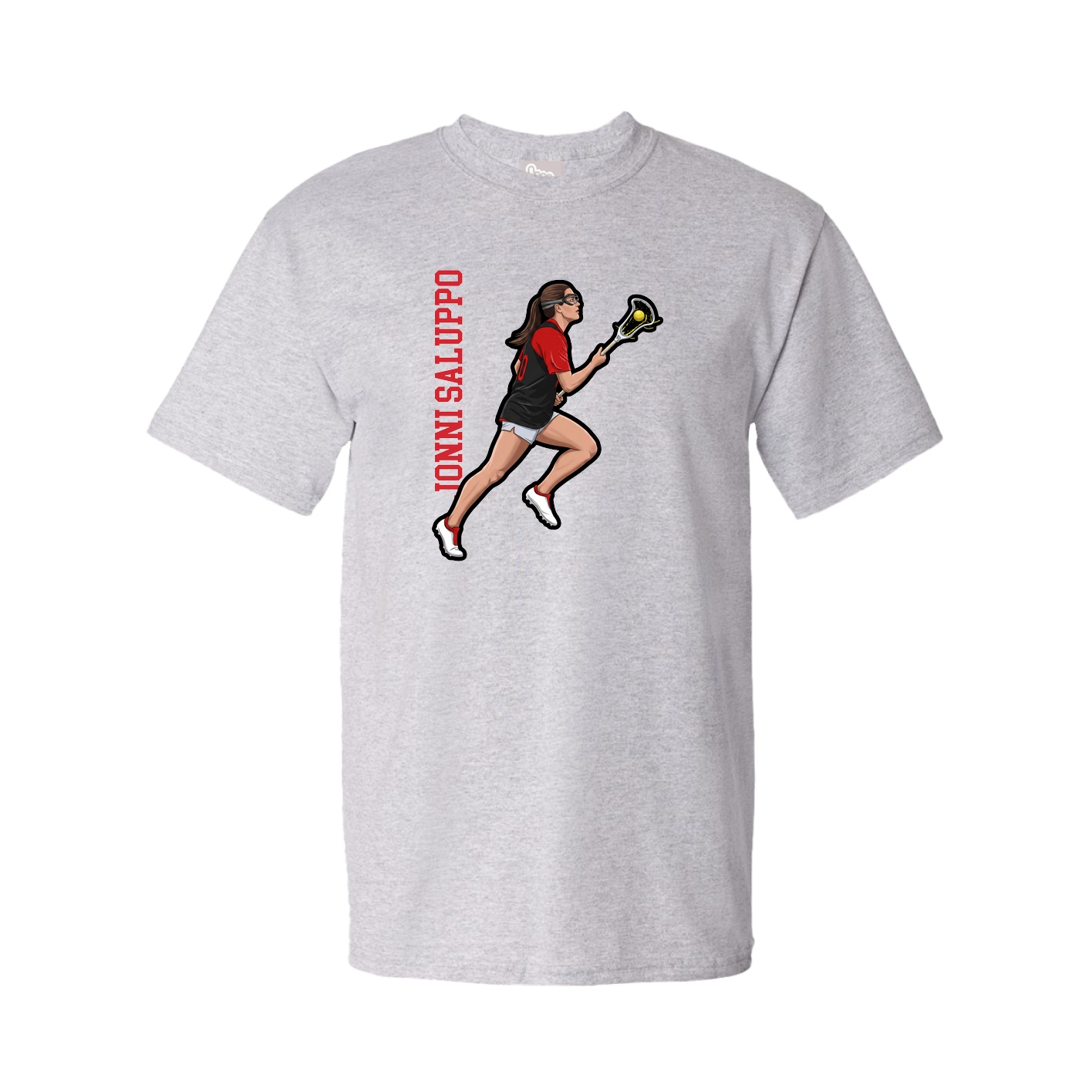 Tee — Name Vertical in Grey