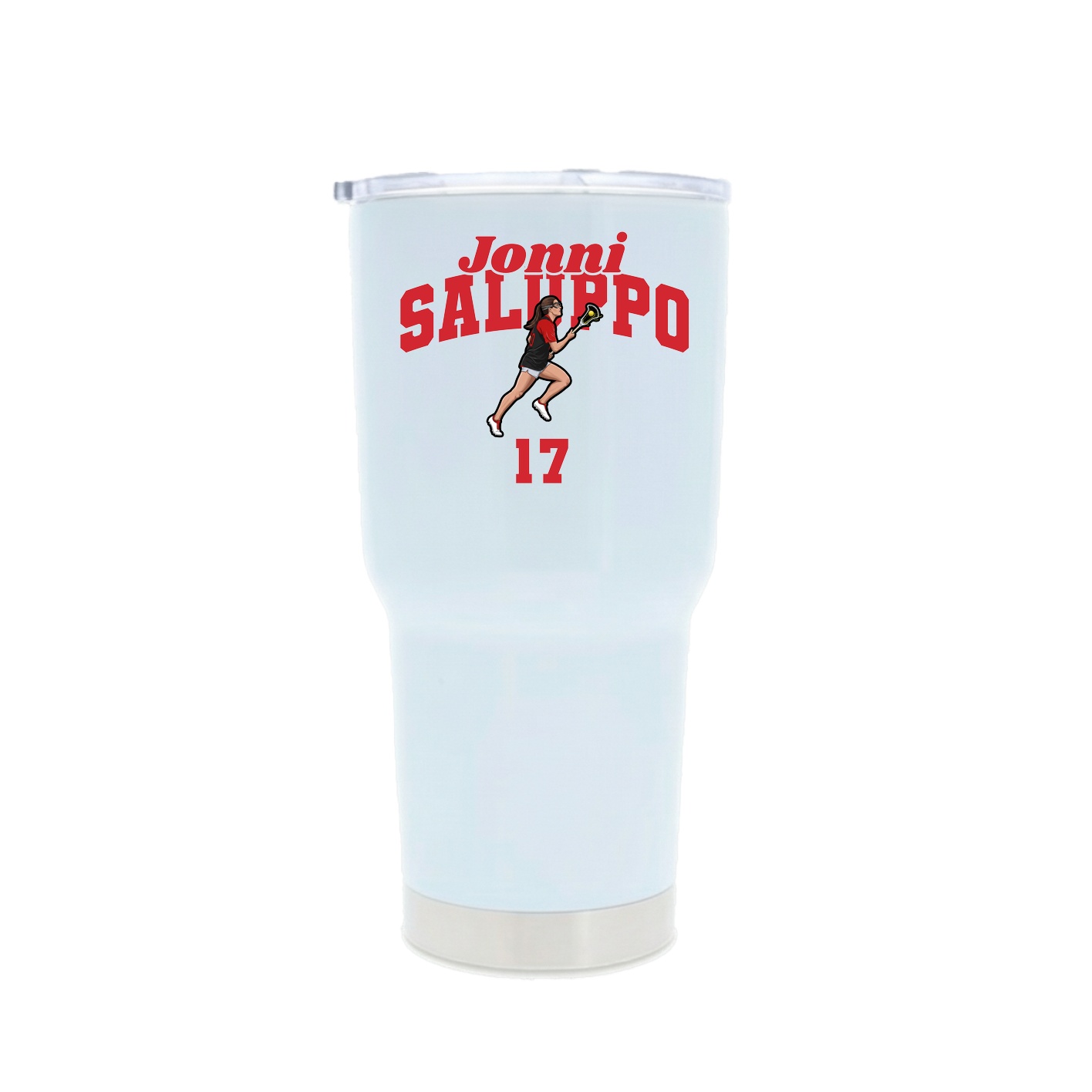 30oz Stainless Steel Tumbler — Signature Arch in White