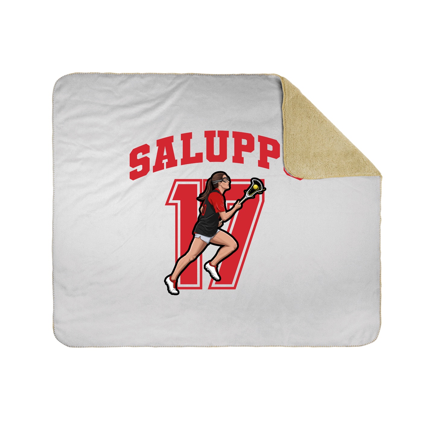 Throw Blanket — Number in White