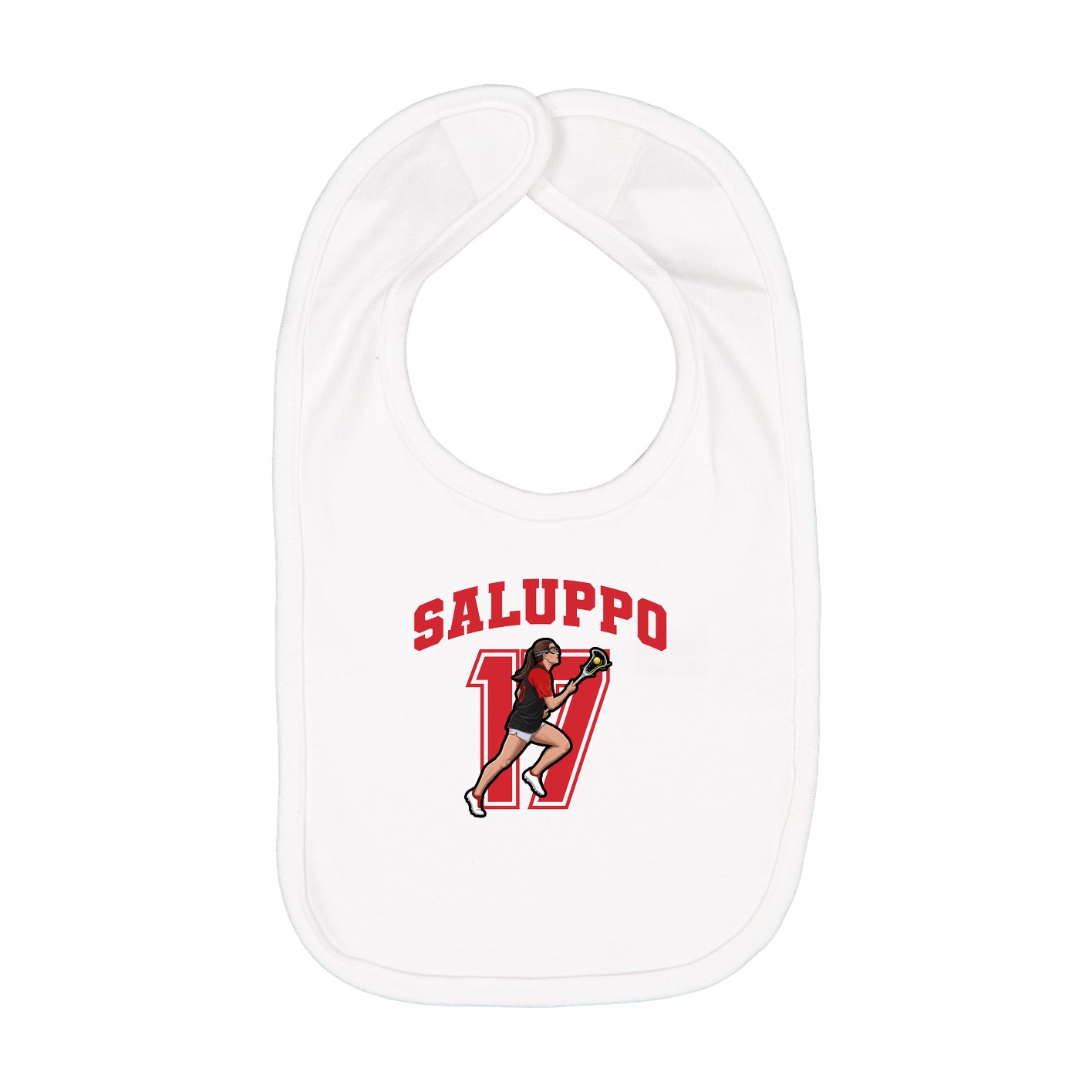 Infant Bib — Number in White