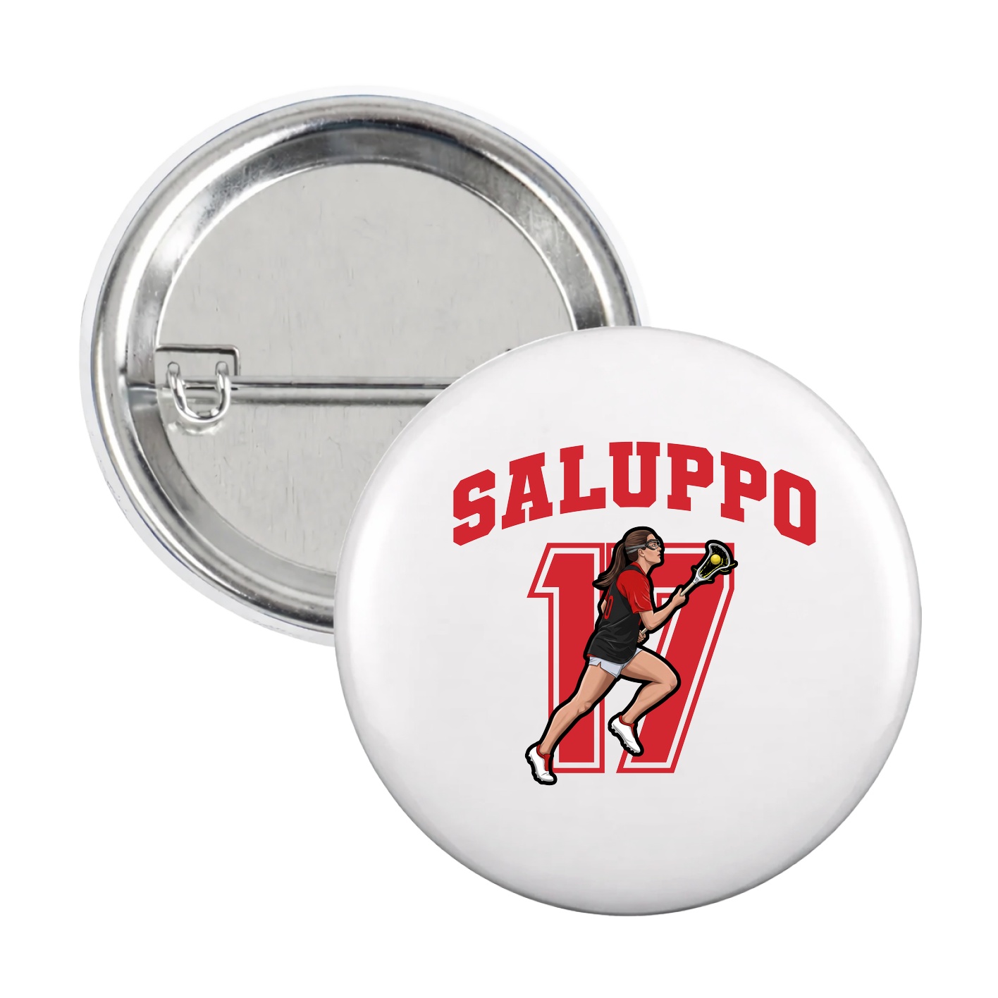 Game Day Button — Number in White