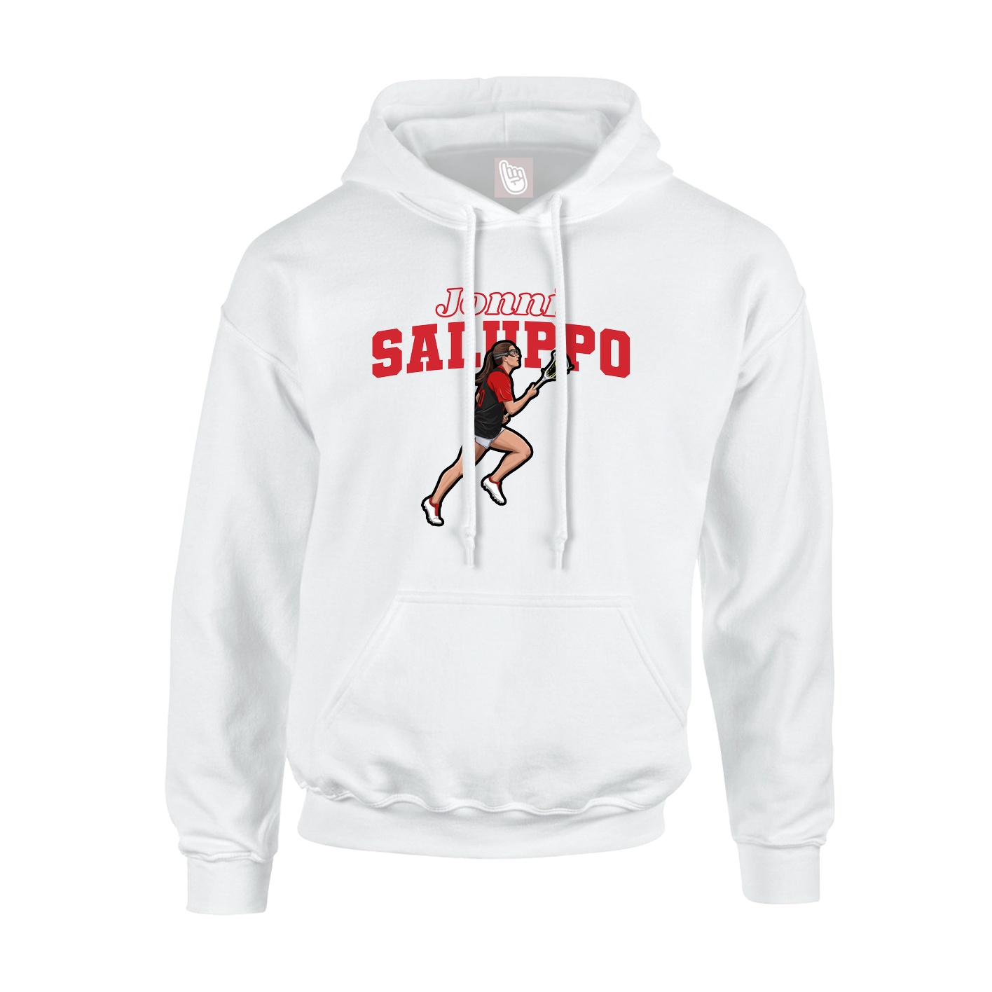 Hoodie — Name Arch in White