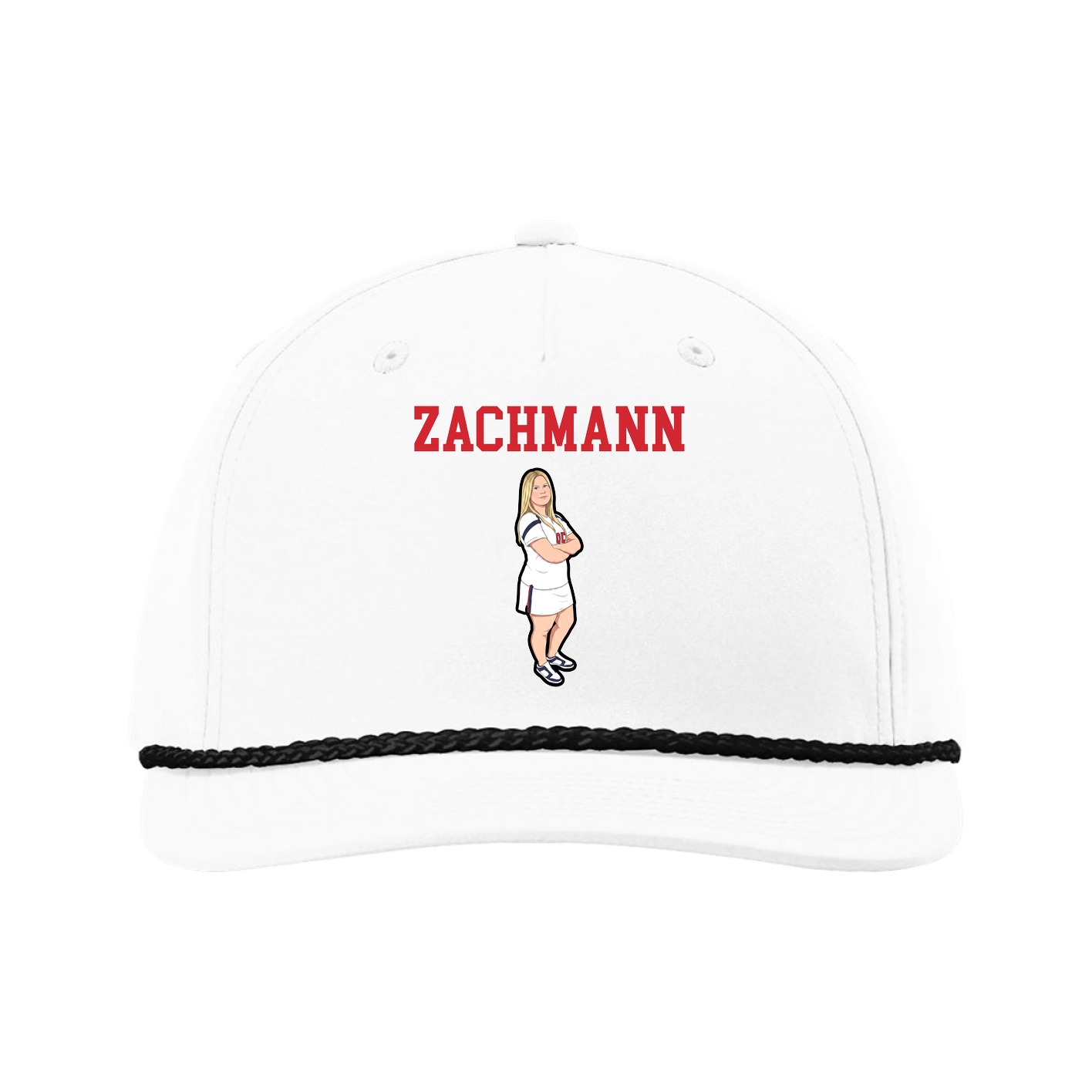 Five-Panel Classic Rope Cap — Shirsey in White