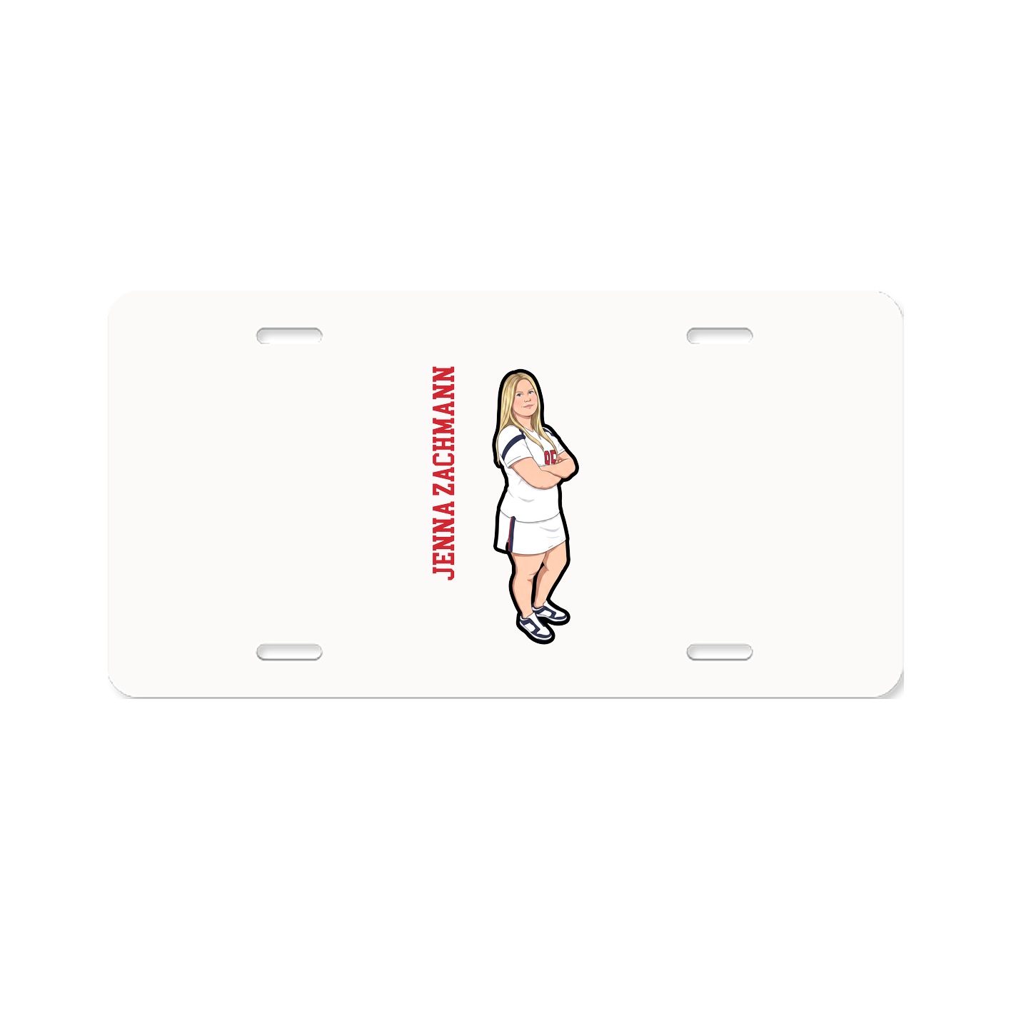 License Plate — Name Vertical in Classic