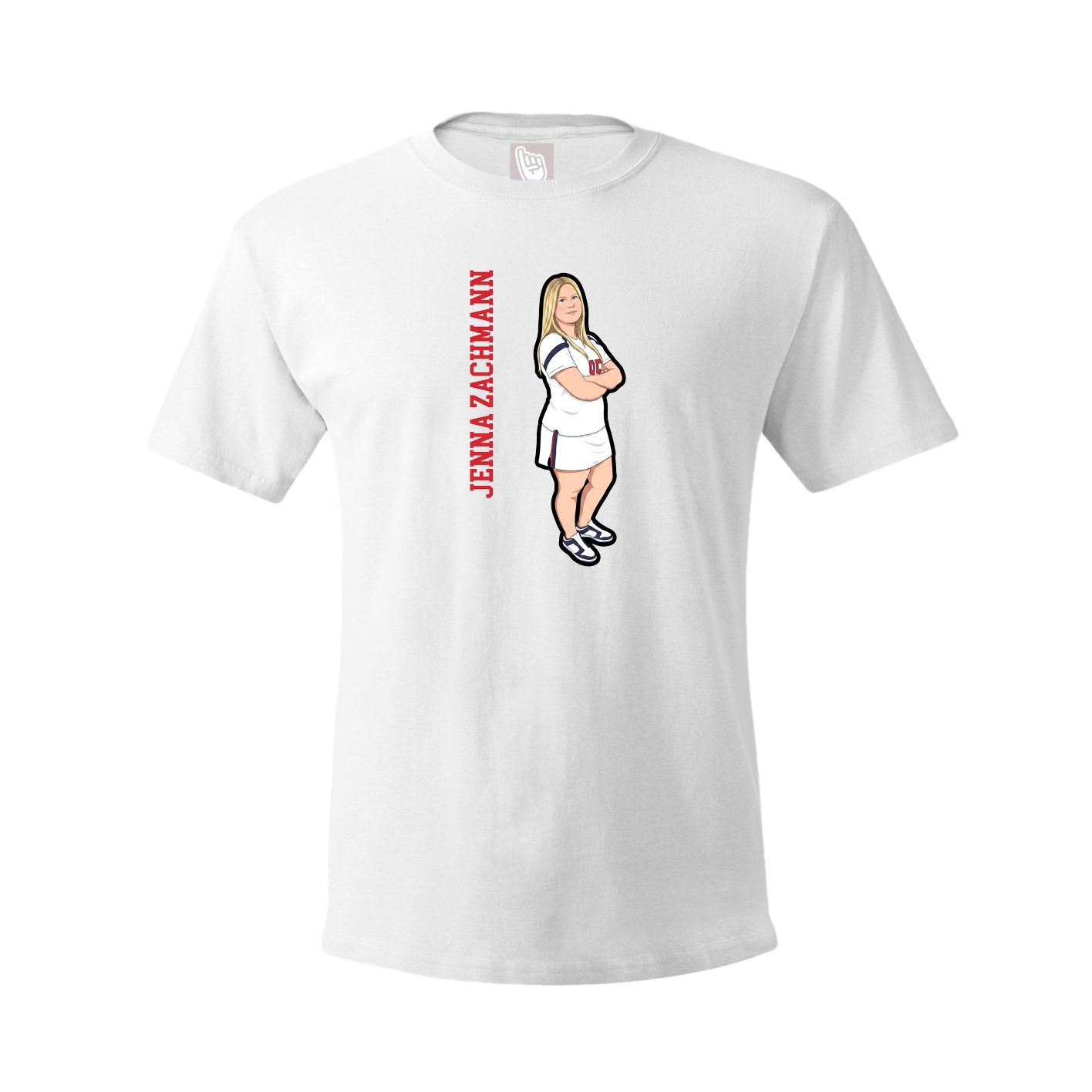 Youth Tee — Name Vertical in White