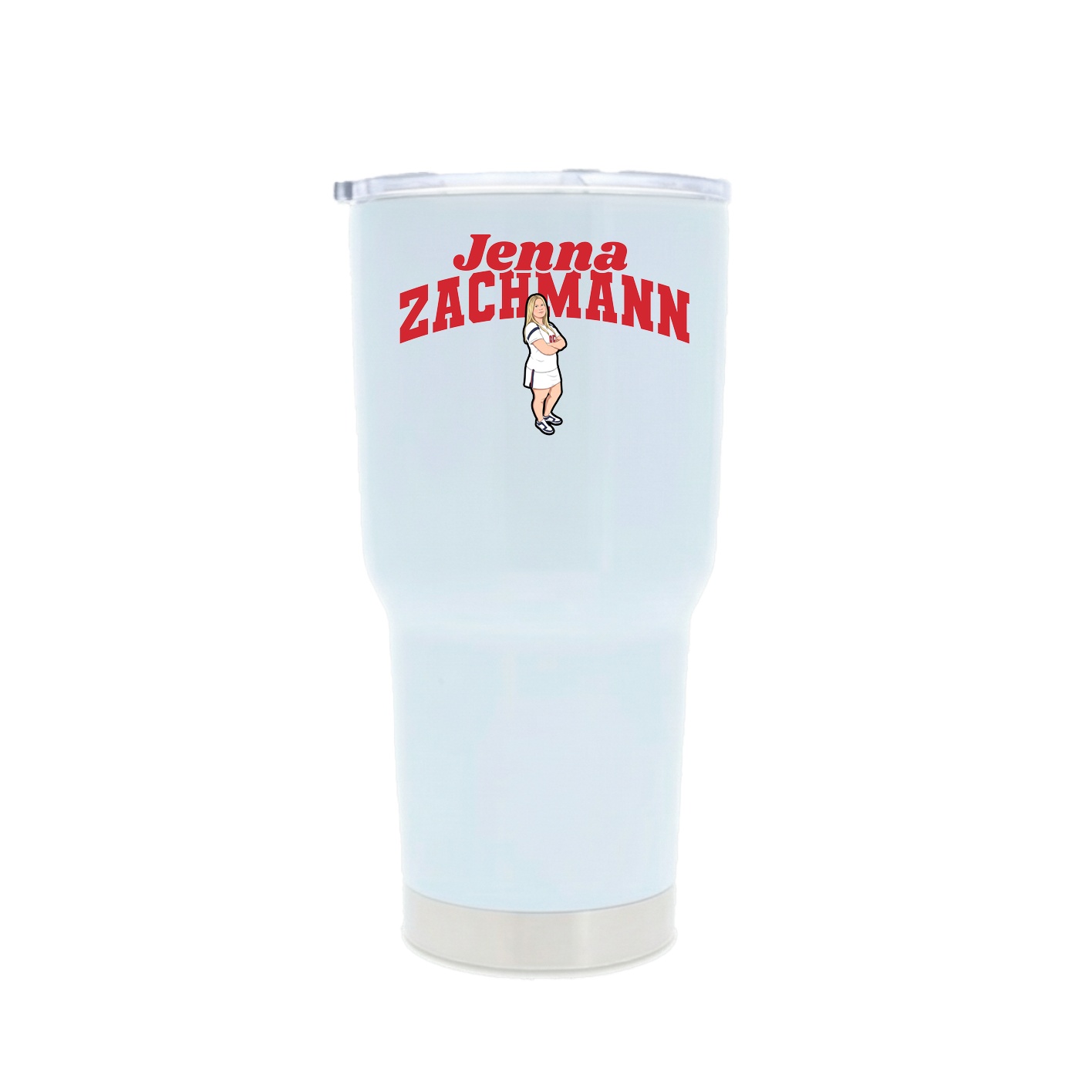 30oz Stainless Steel Tumbler — Signature Arch in White