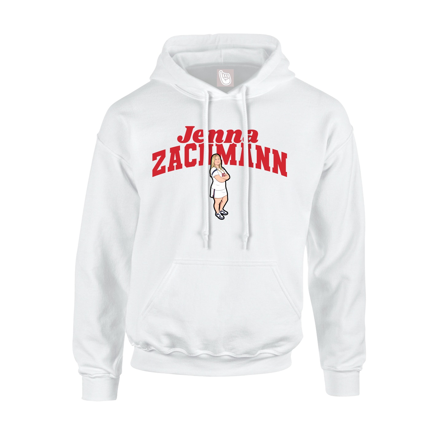 Hoodie — Signature Arch in White