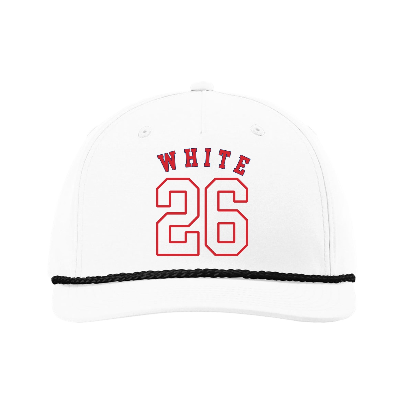 Five-Panel Classic Rope Cap — Shirsey Arch in White