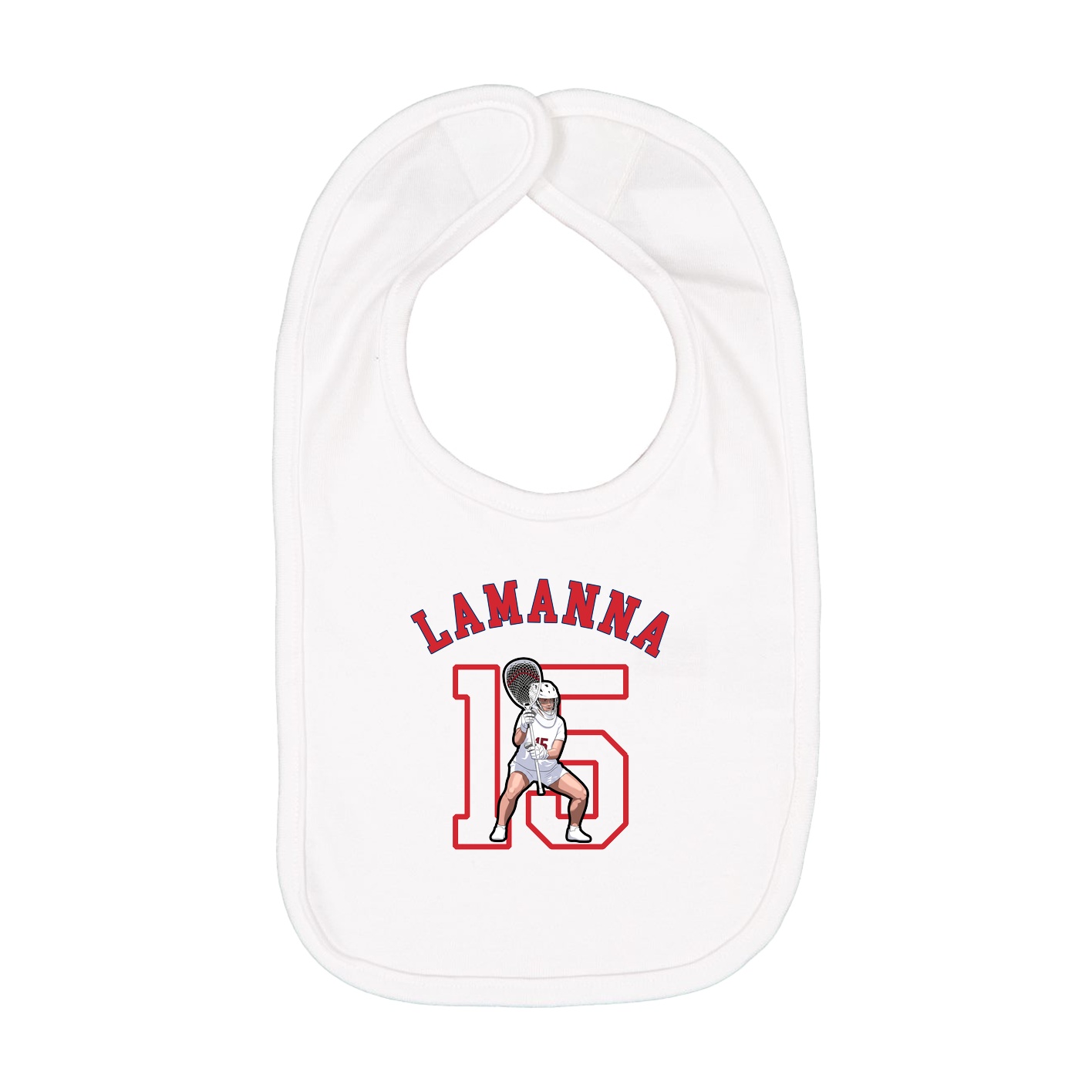 Infant Bib — Shirsey Arch in White