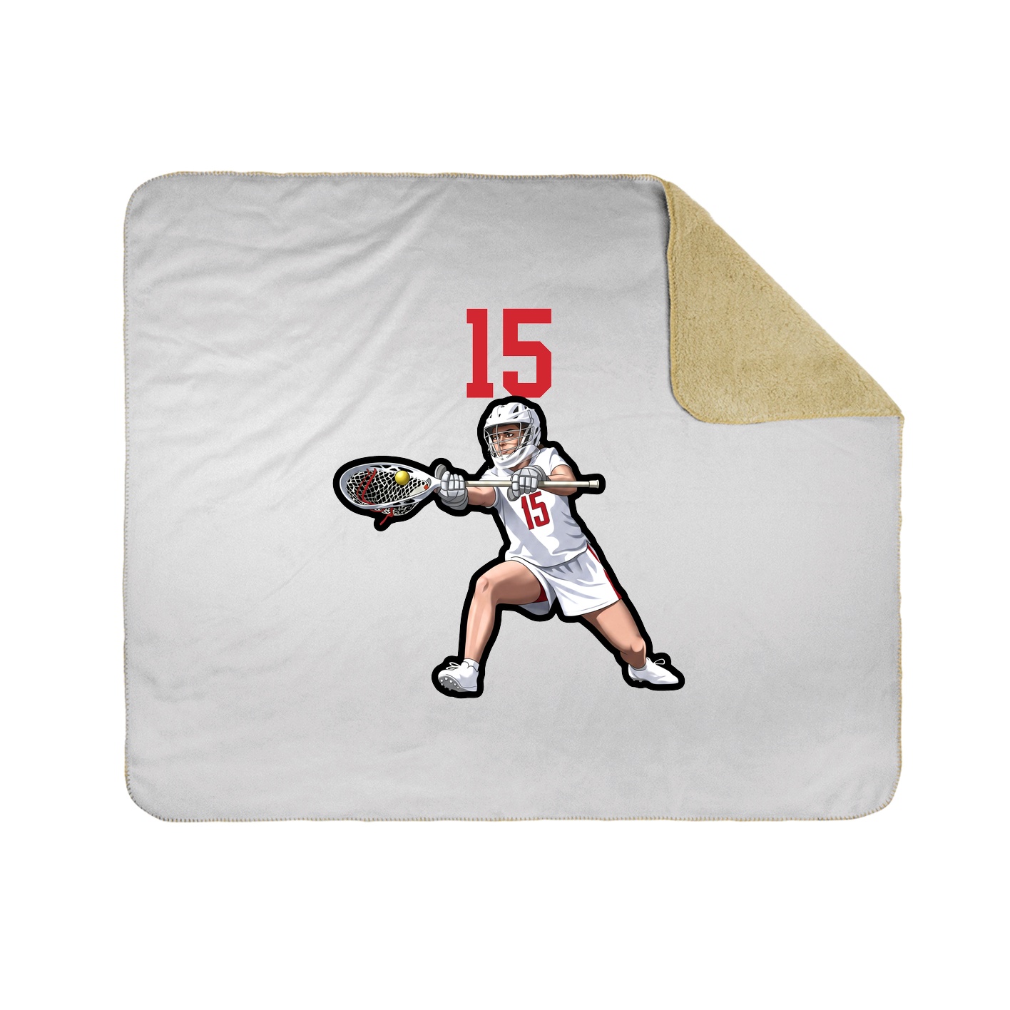 Throw Blanket — Number Top in White