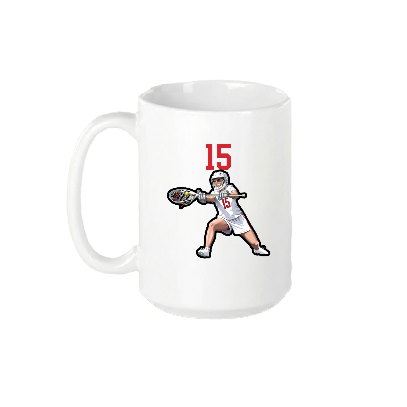 15oz Coffee Mug — Number Top in White