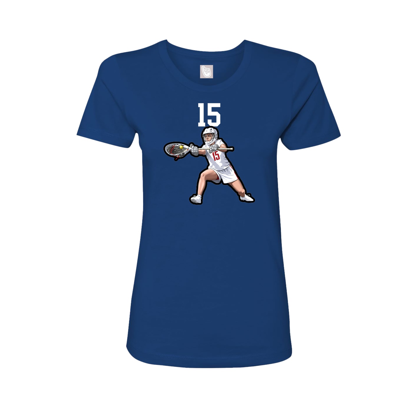 Womens Tee — Number Top in Royal