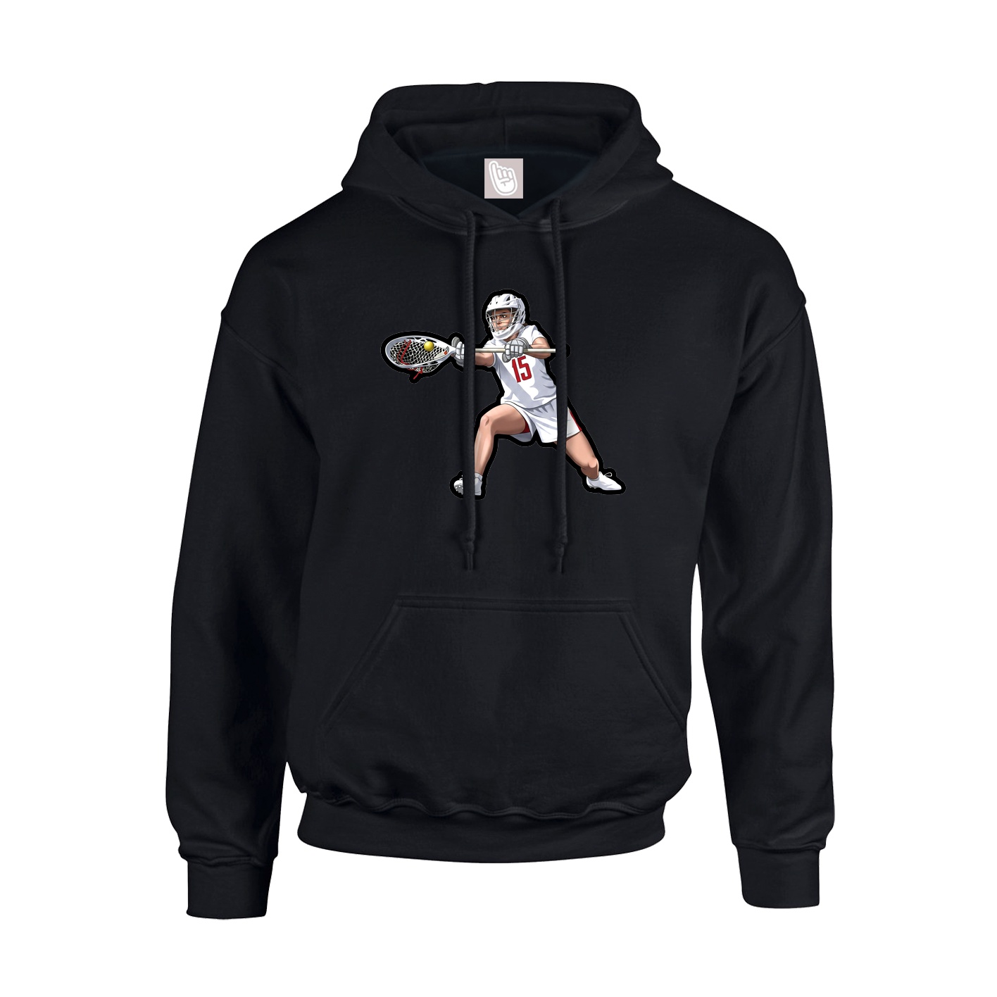 Youth Hoodie — Name Vertical in Black