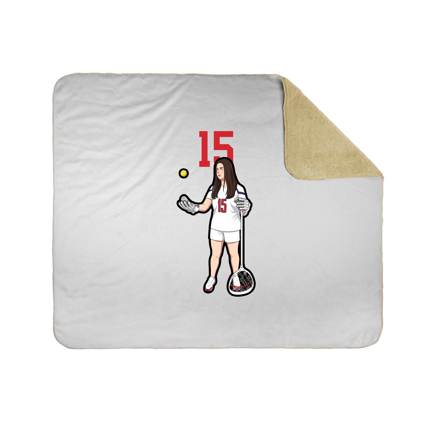 Throw Blanket — Number Top in White