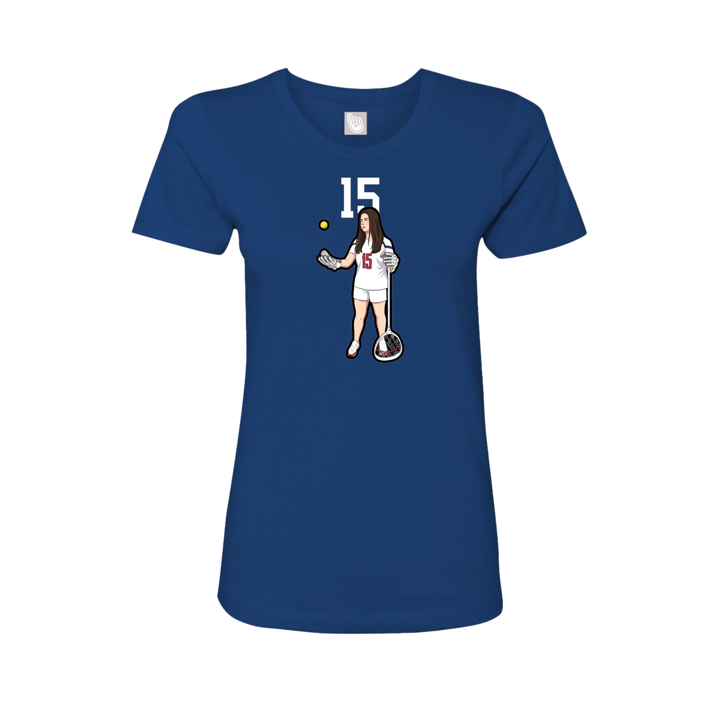 Womens Tee — Number Top in Royal