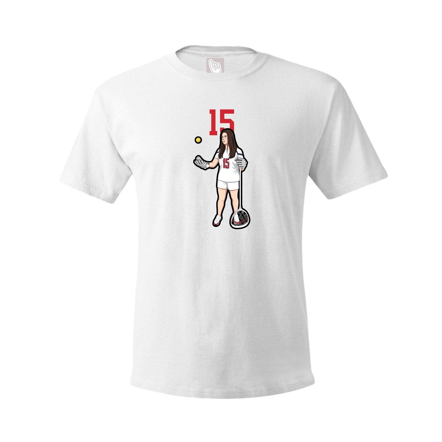 Youth Tee — Number Top in White