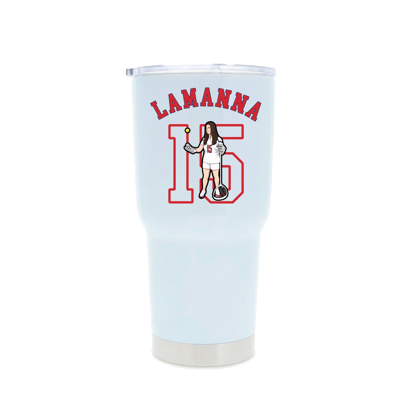 30oz Stainless Steel Tumbler — Shirsey Arch in White