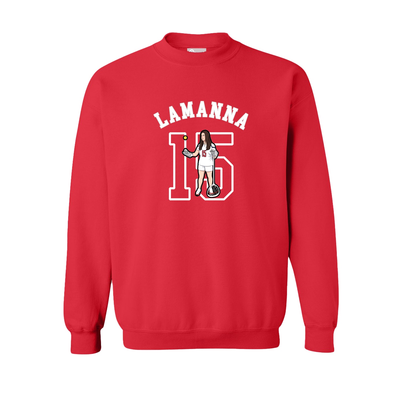 Fleece Crew — Shirsey Arch in Red