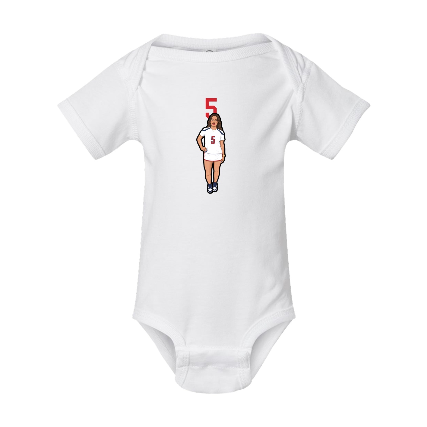 Baby Onesie — Number Top in White