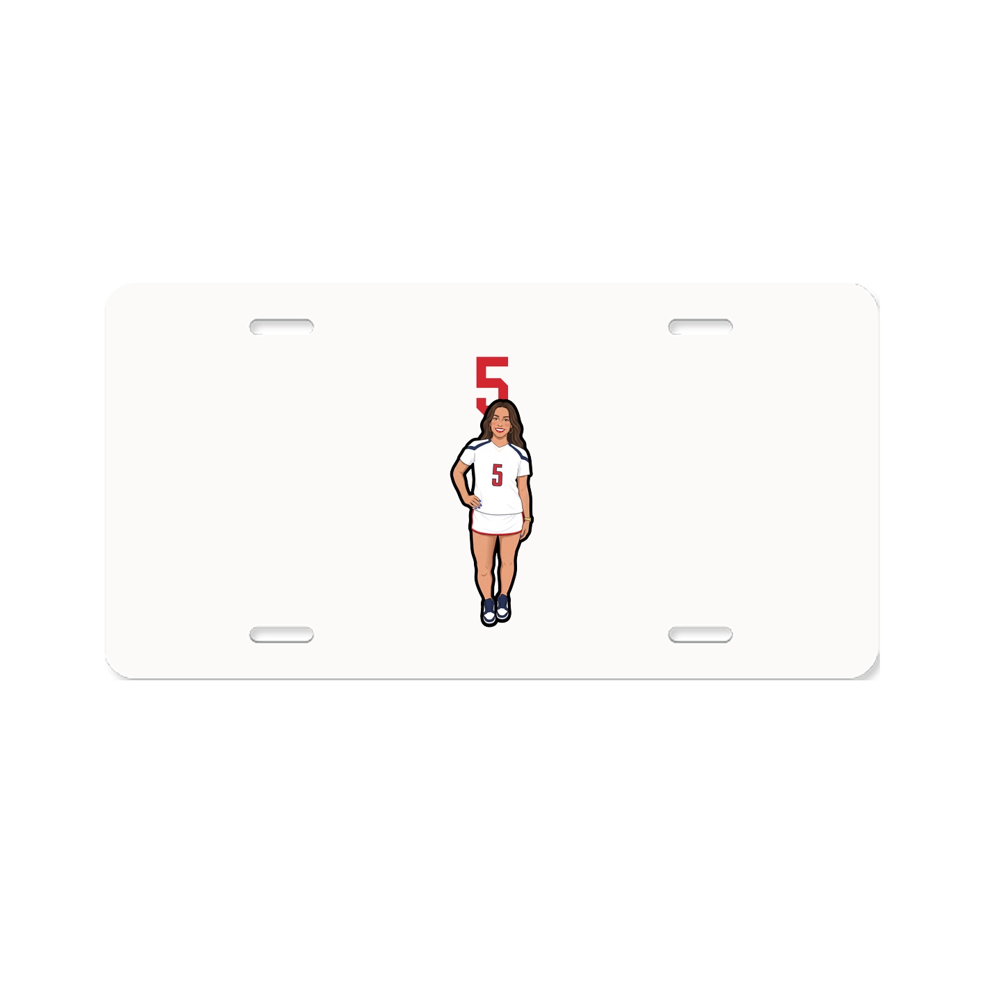 License Plate — Number Top in Classic