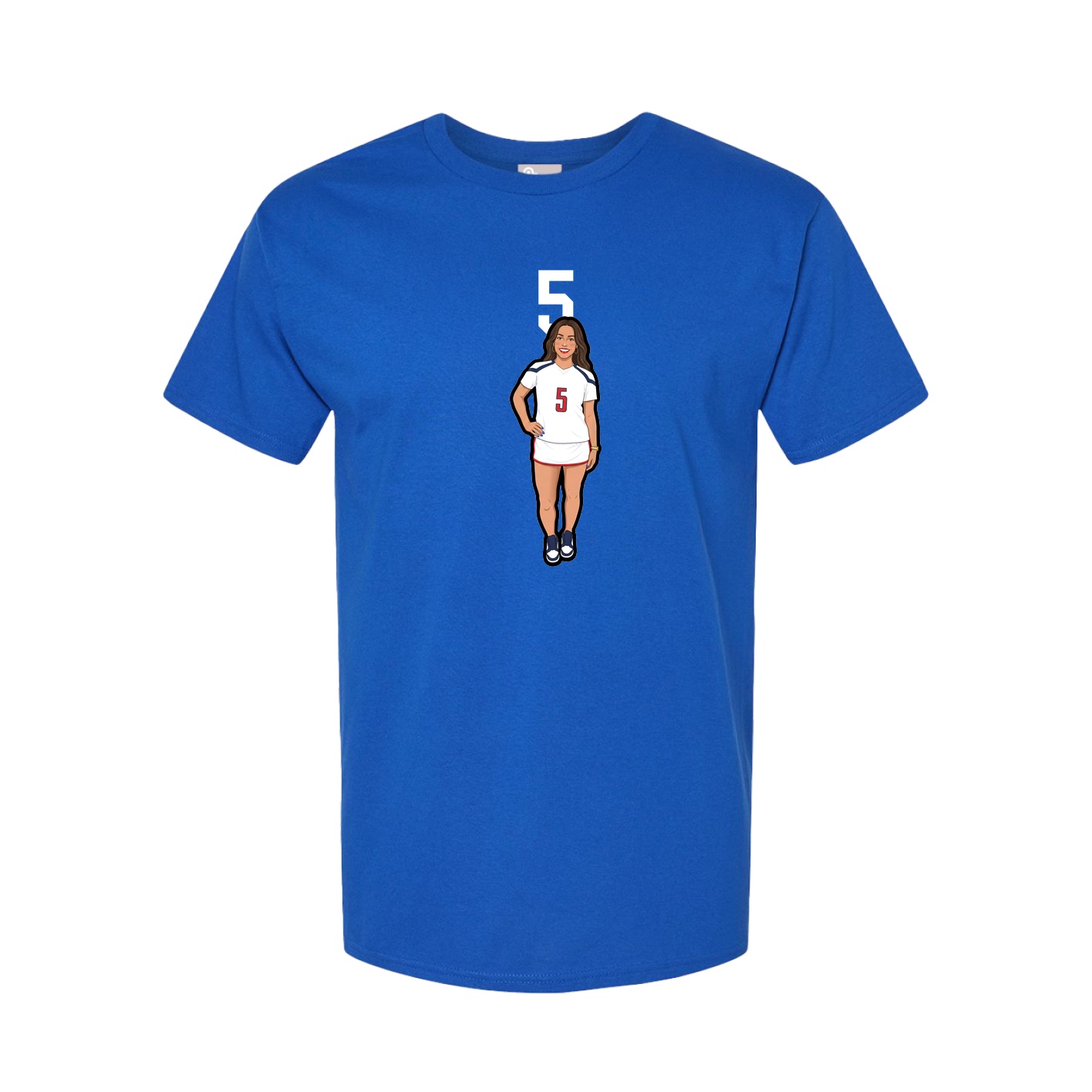 Tee — Number Top in Royal