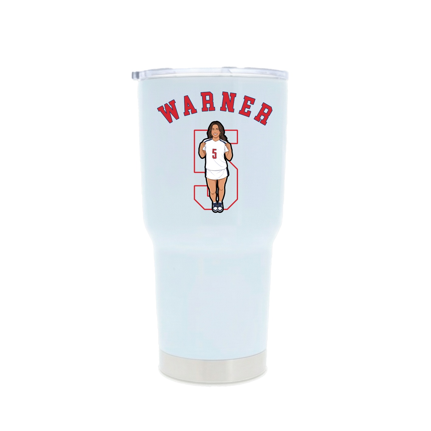 30oz Stainless Steel Tumbler — Shirsey Arch in White