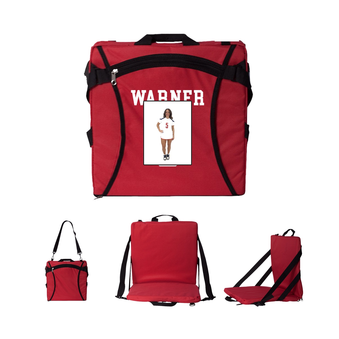 Folding Stadium Seat — Shirsey in Red