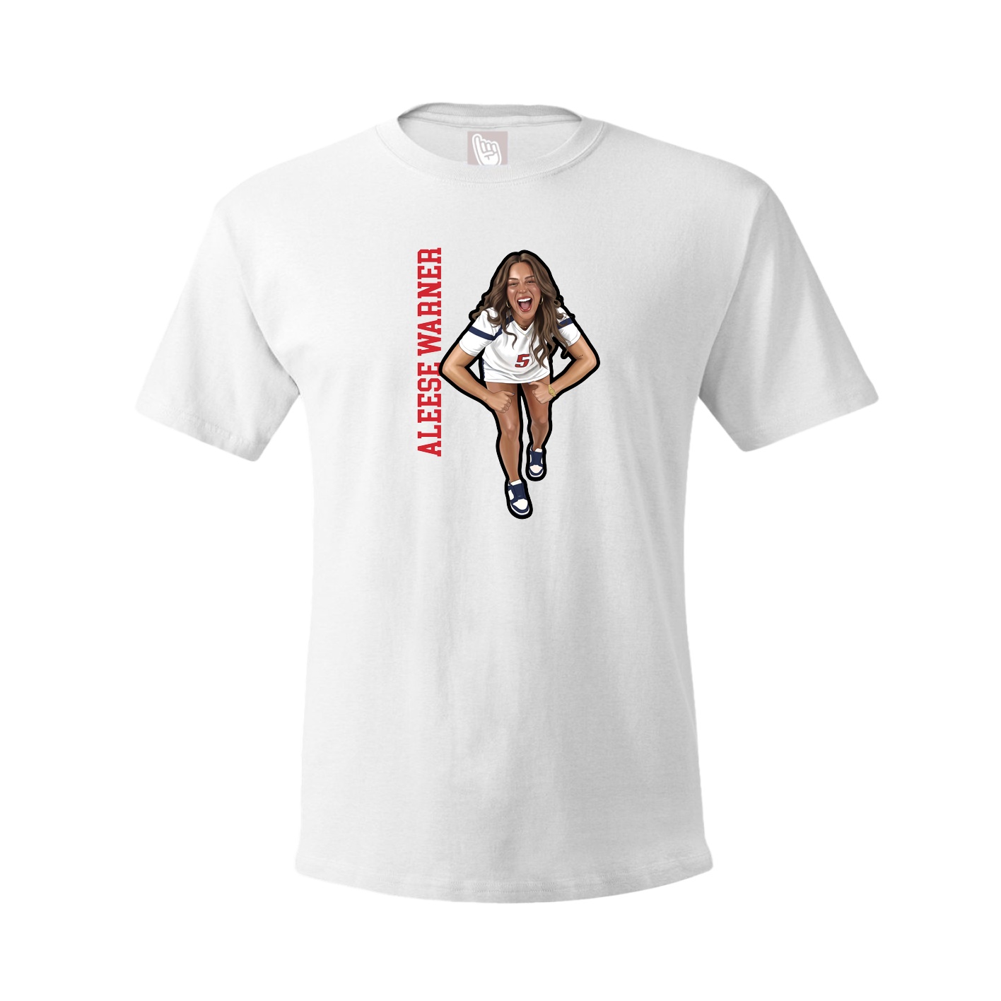 Youth Tee — Name Vertical in White
