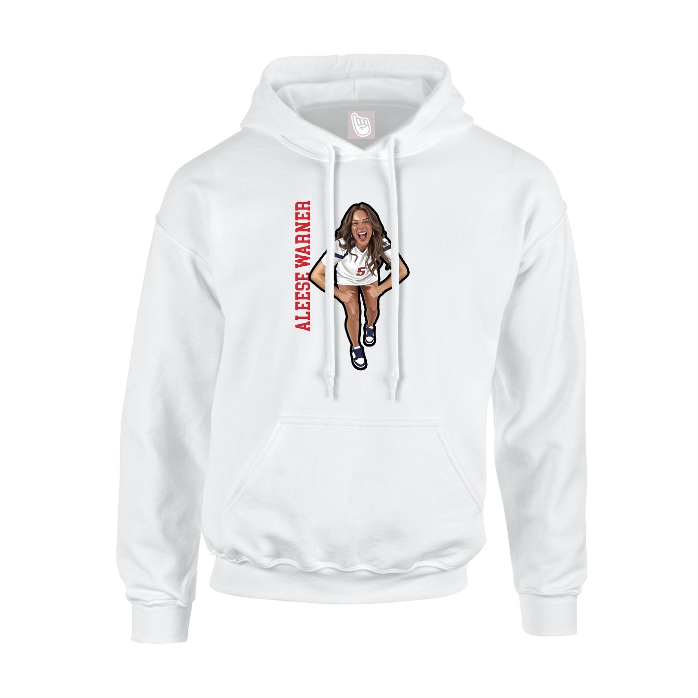 Hoodie — Name Vertical in White