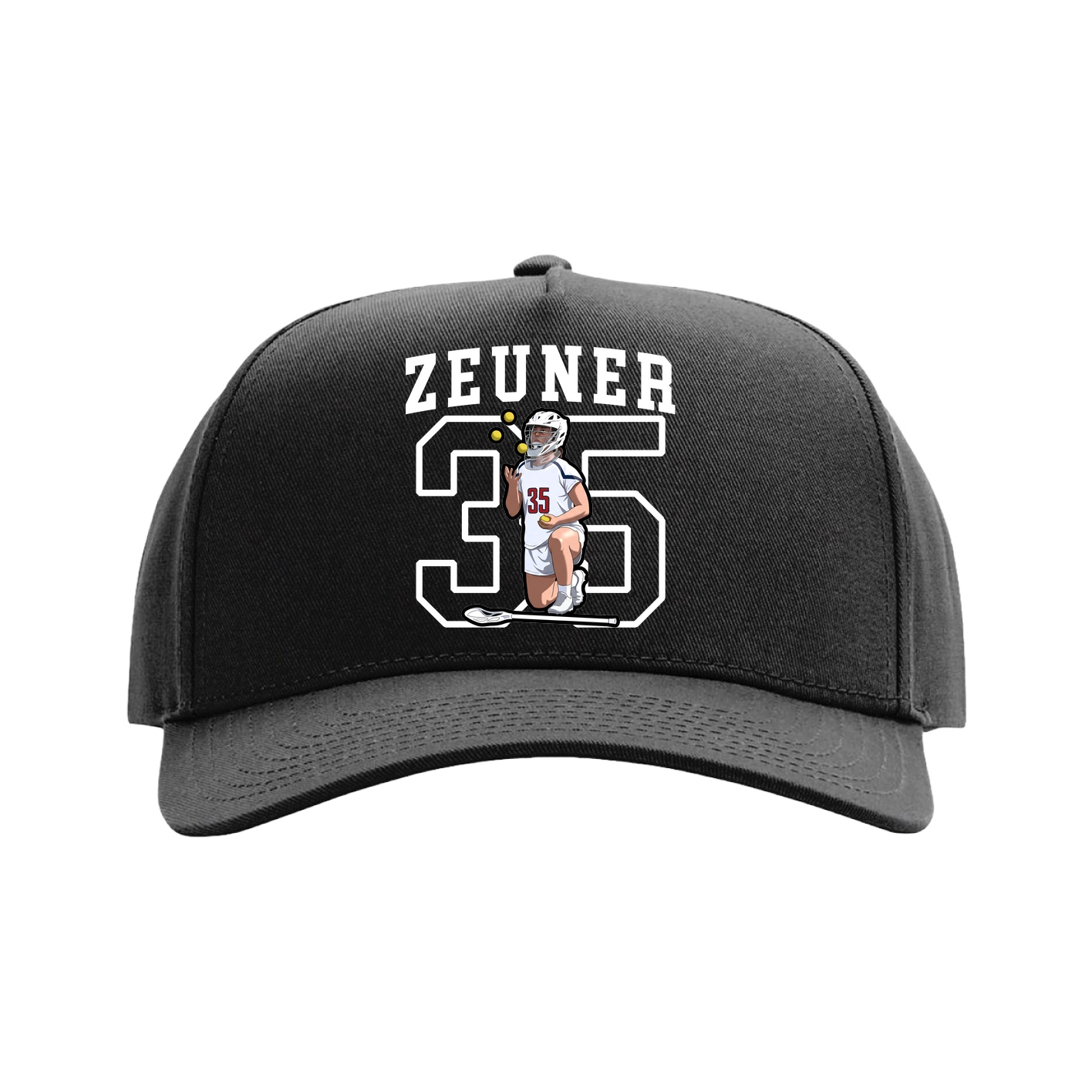 Full Fabric Five-Panel Champ Cap — Shirsey in Black
