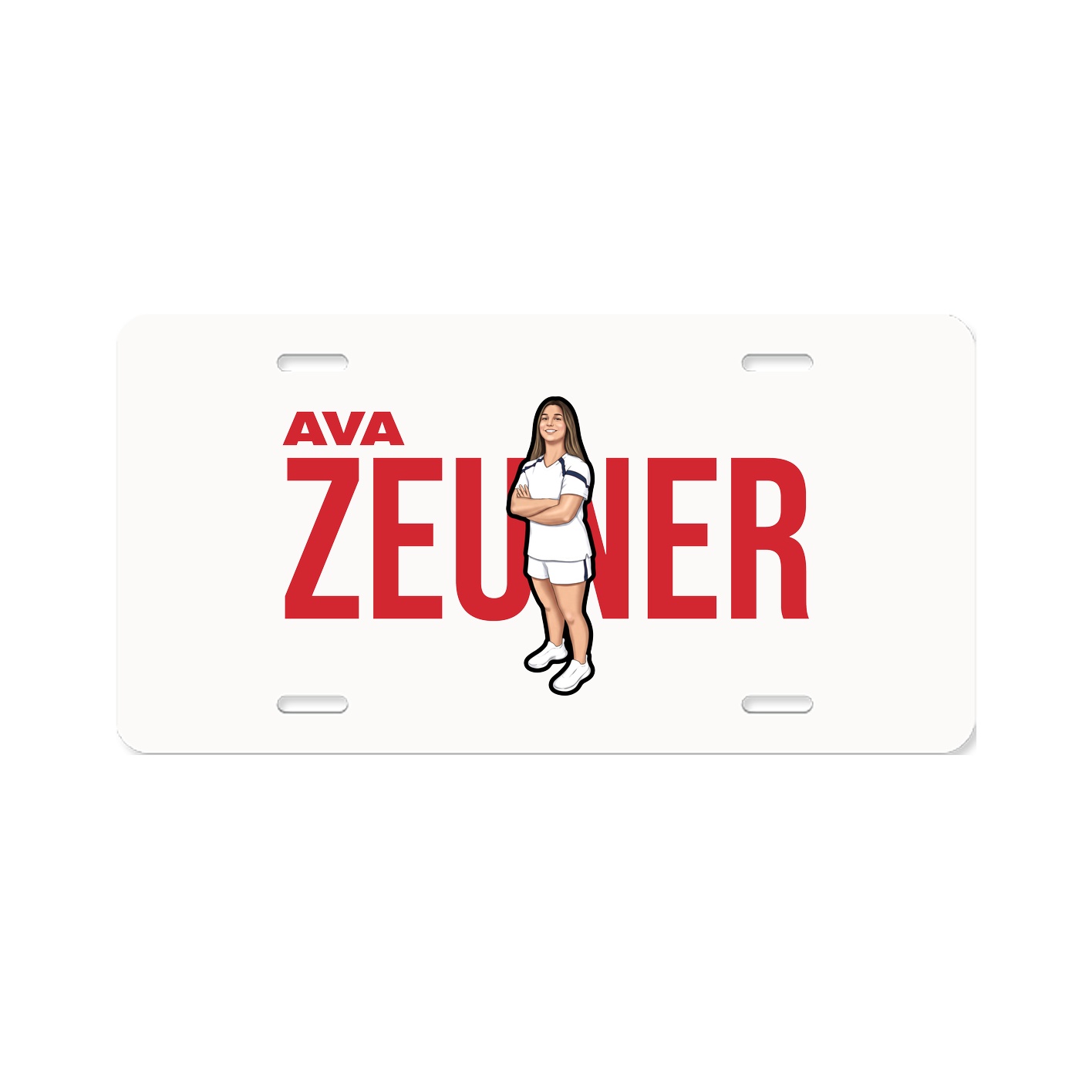 License Plate — Player Name in Classic