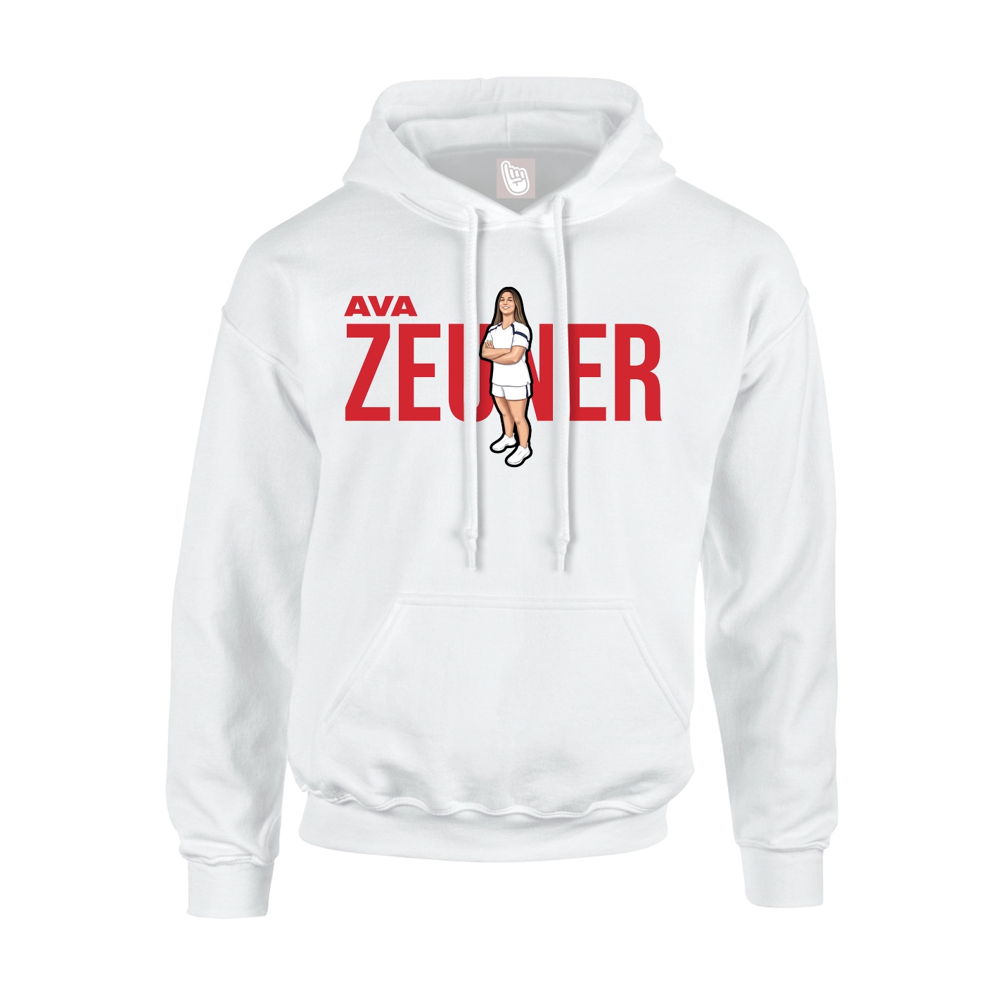 Youth Hoodie — Player Name in White
