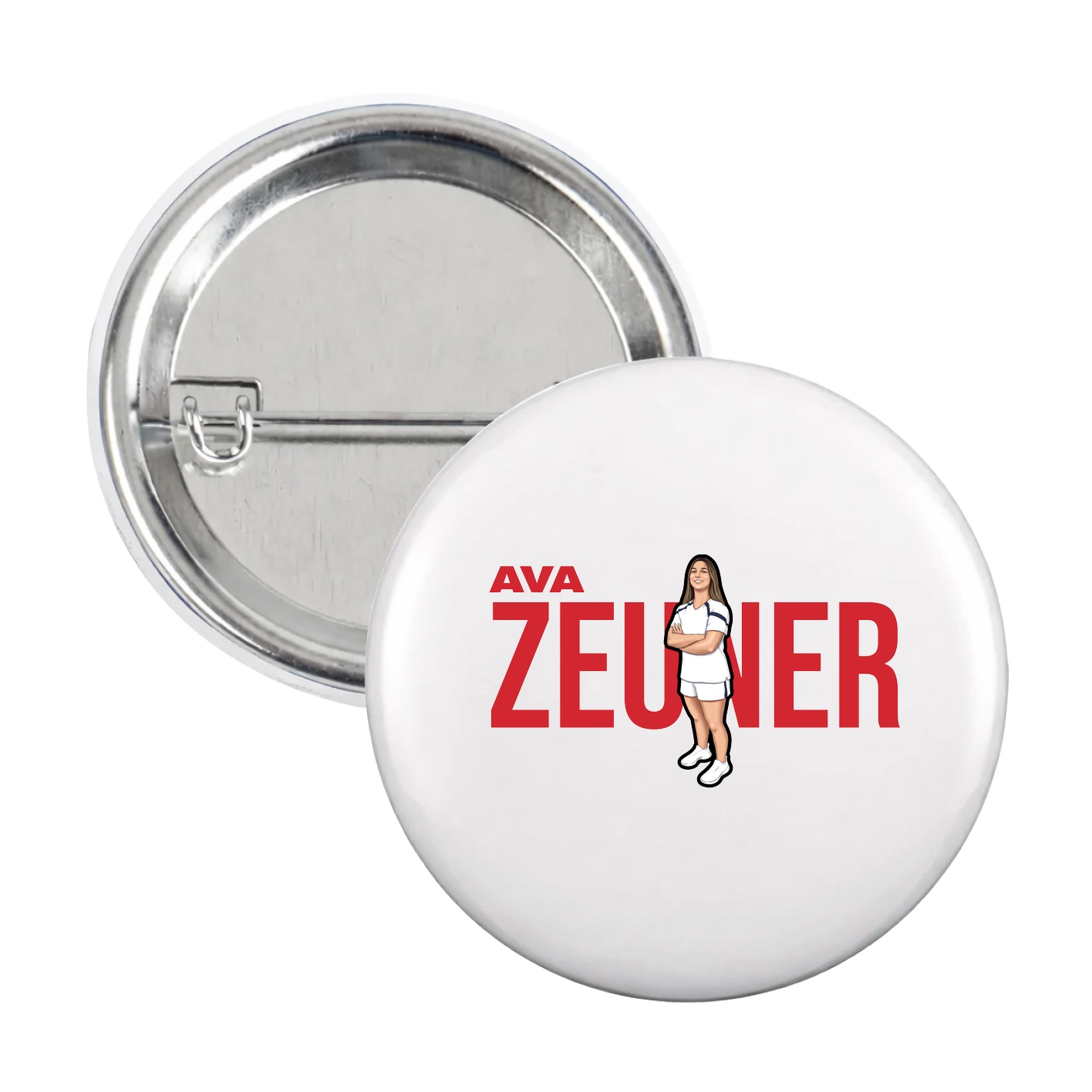 Game Day Button — Player Name in White