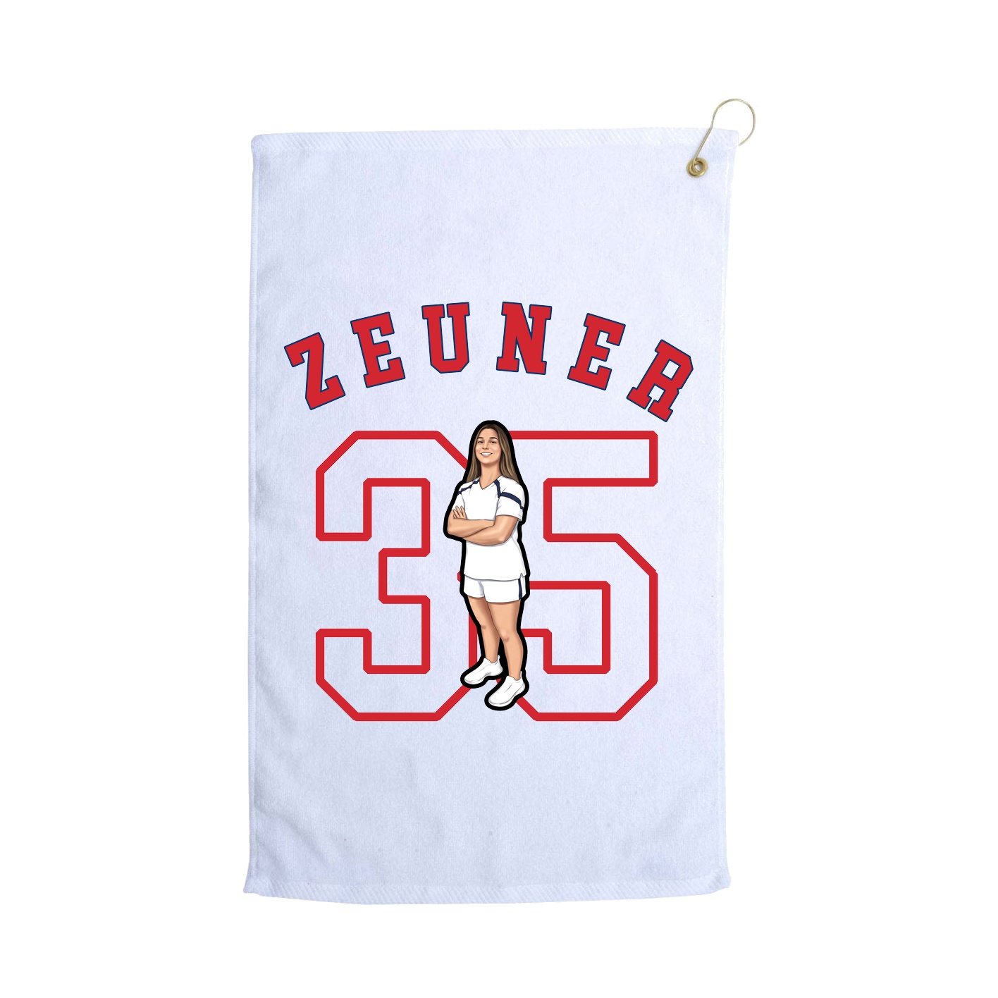 Golf Towel — Shirsey Arch in White