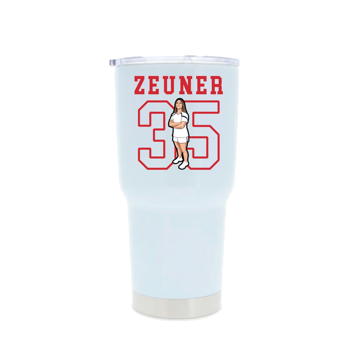 30oz Stainless Steel Tumbler — Shirsey in White