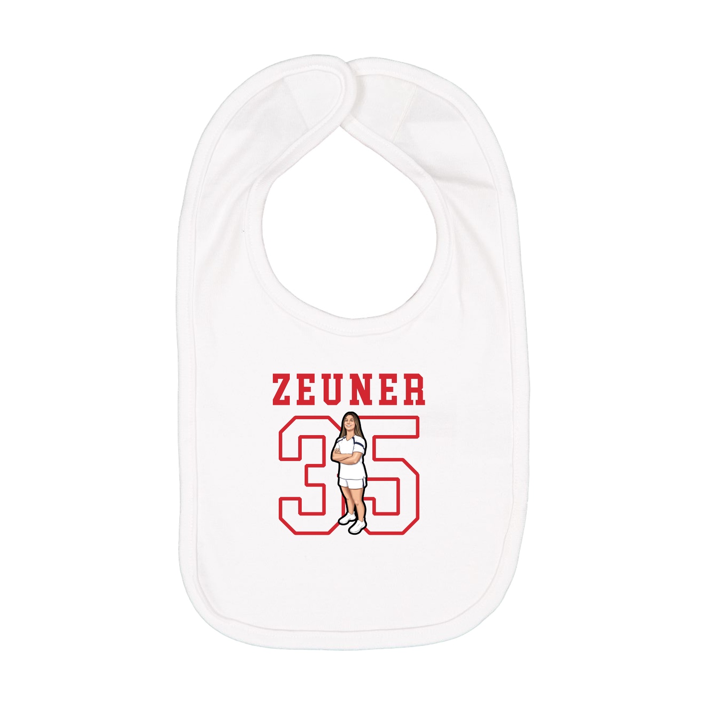 Infant Bib — Shirsey in White