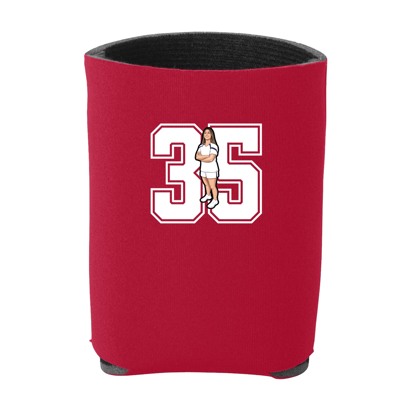 Can Holder — Number in Red